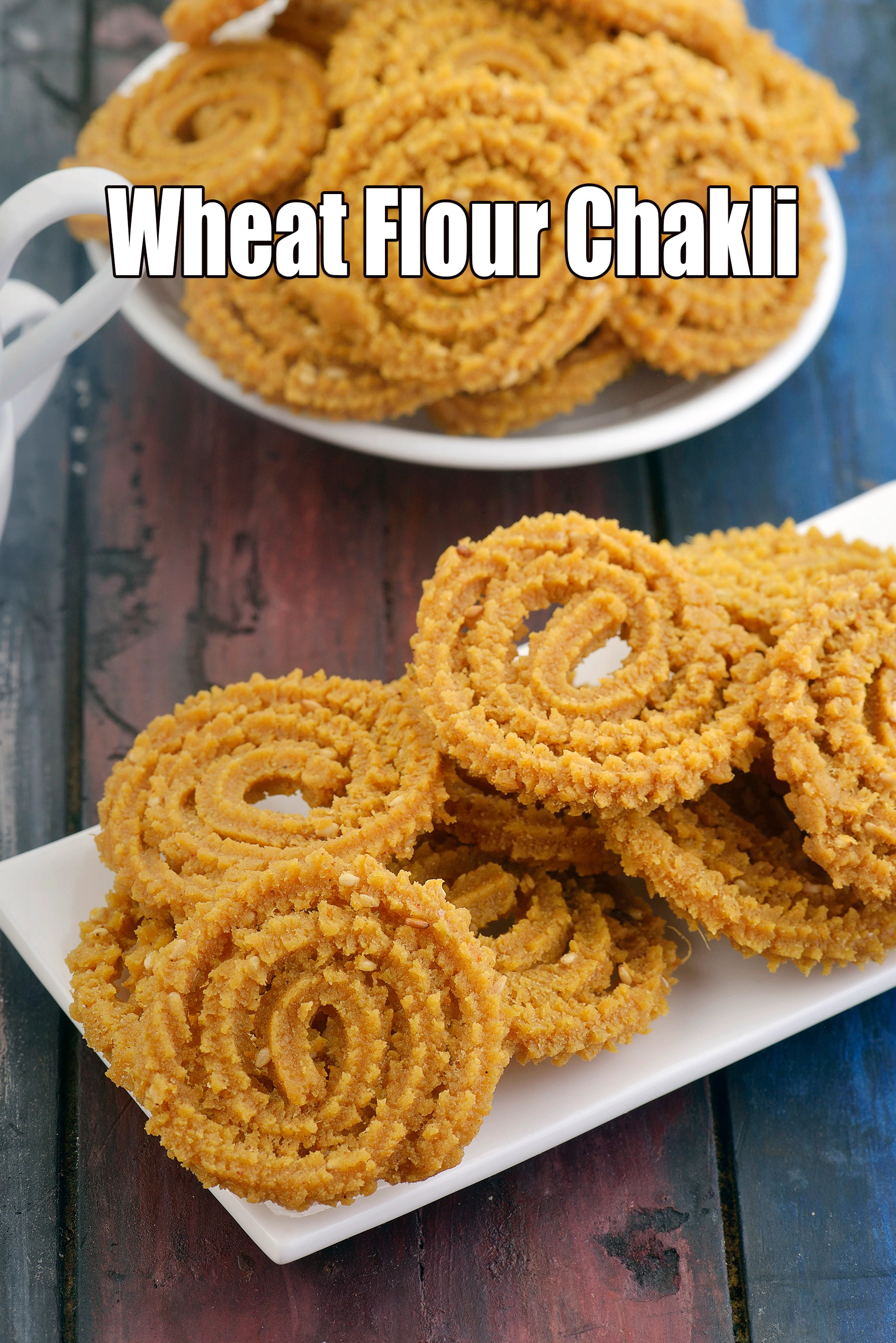 wheat flour chakli recipe | aata chakli | aate ki chakli | atta chakli jar snack recipe |