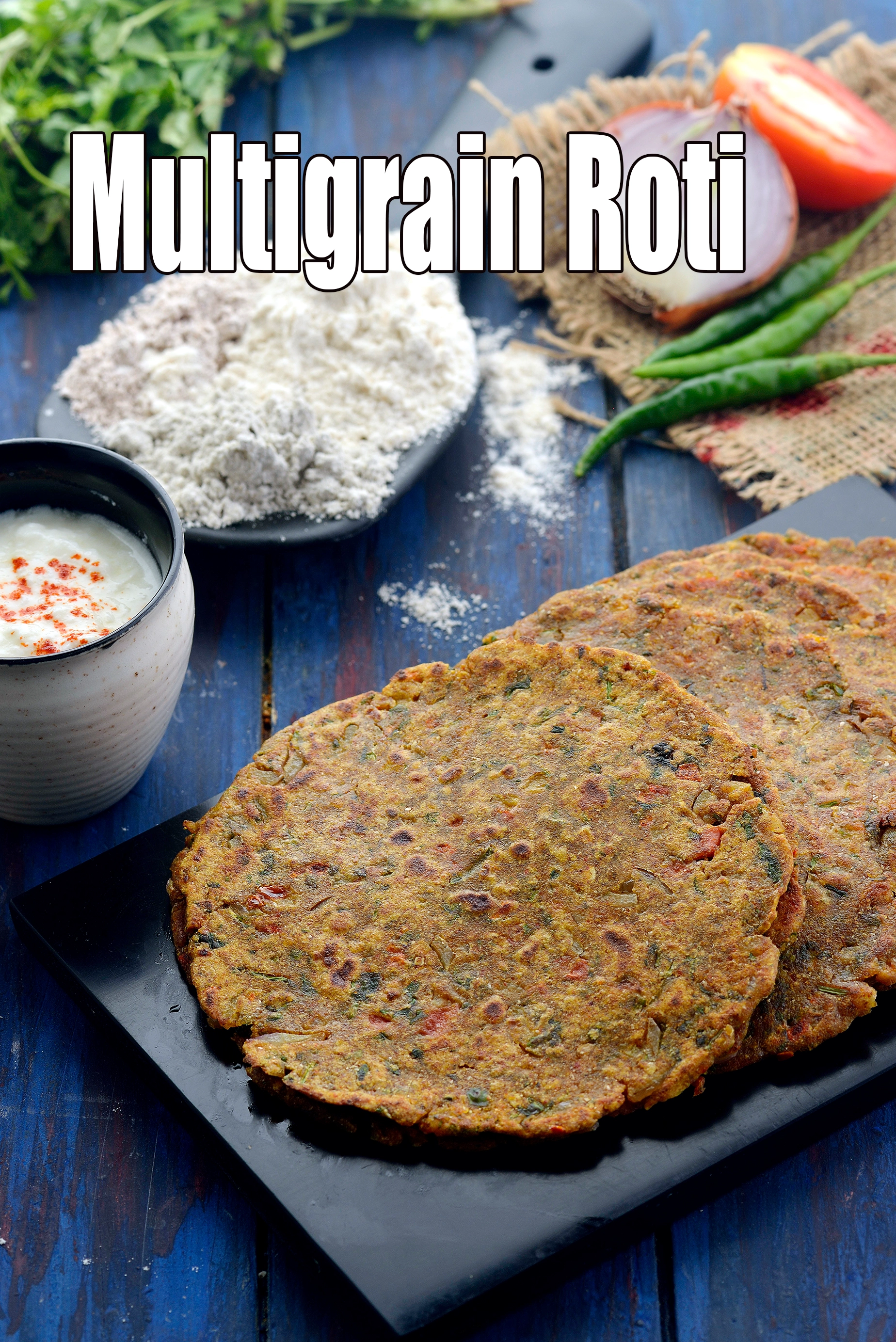 multigrain roti | mix 5 flour roti | healthy multigrain chapati |