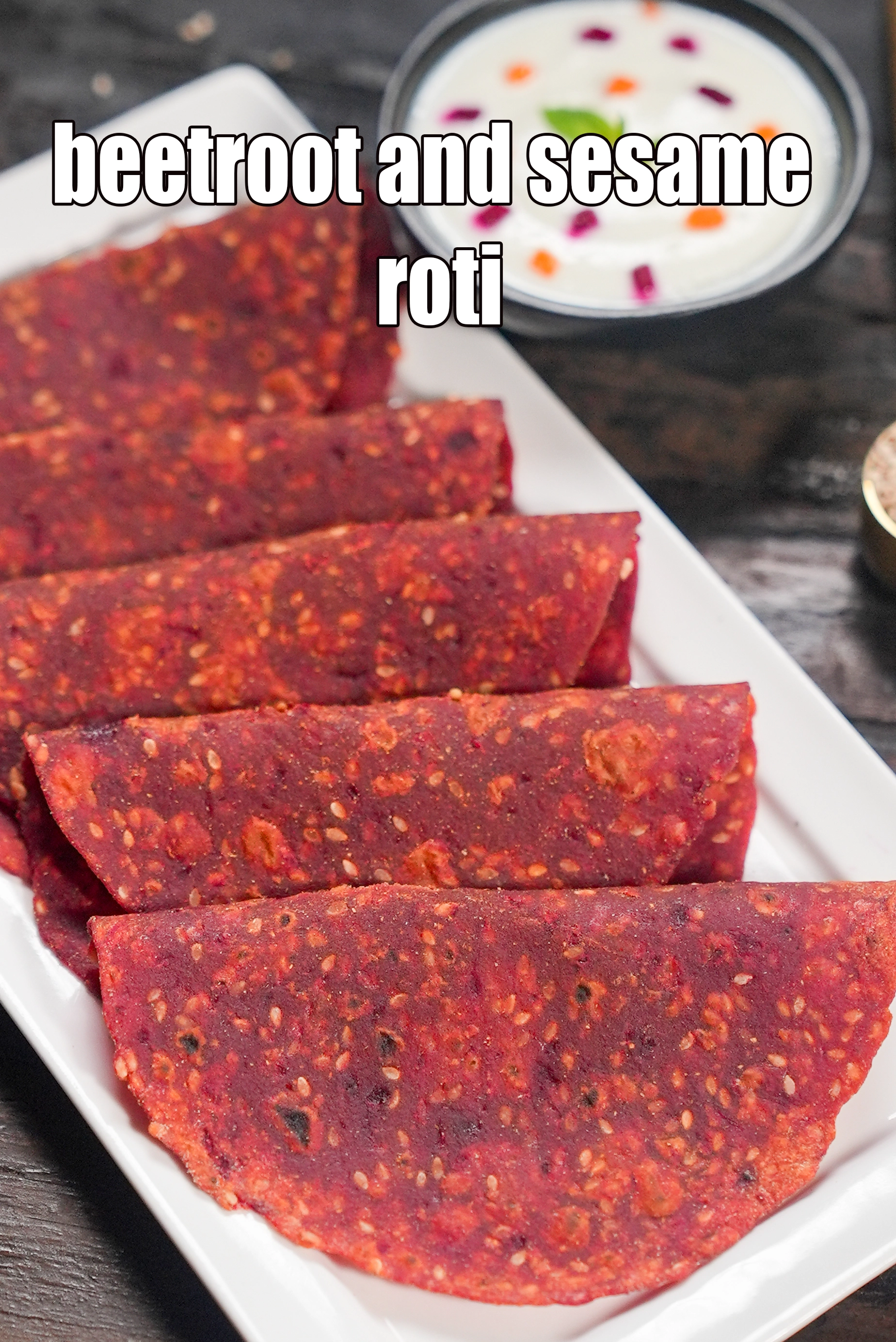 beetroot sesame roti recipe | healthy beetroot sesame thepla |
