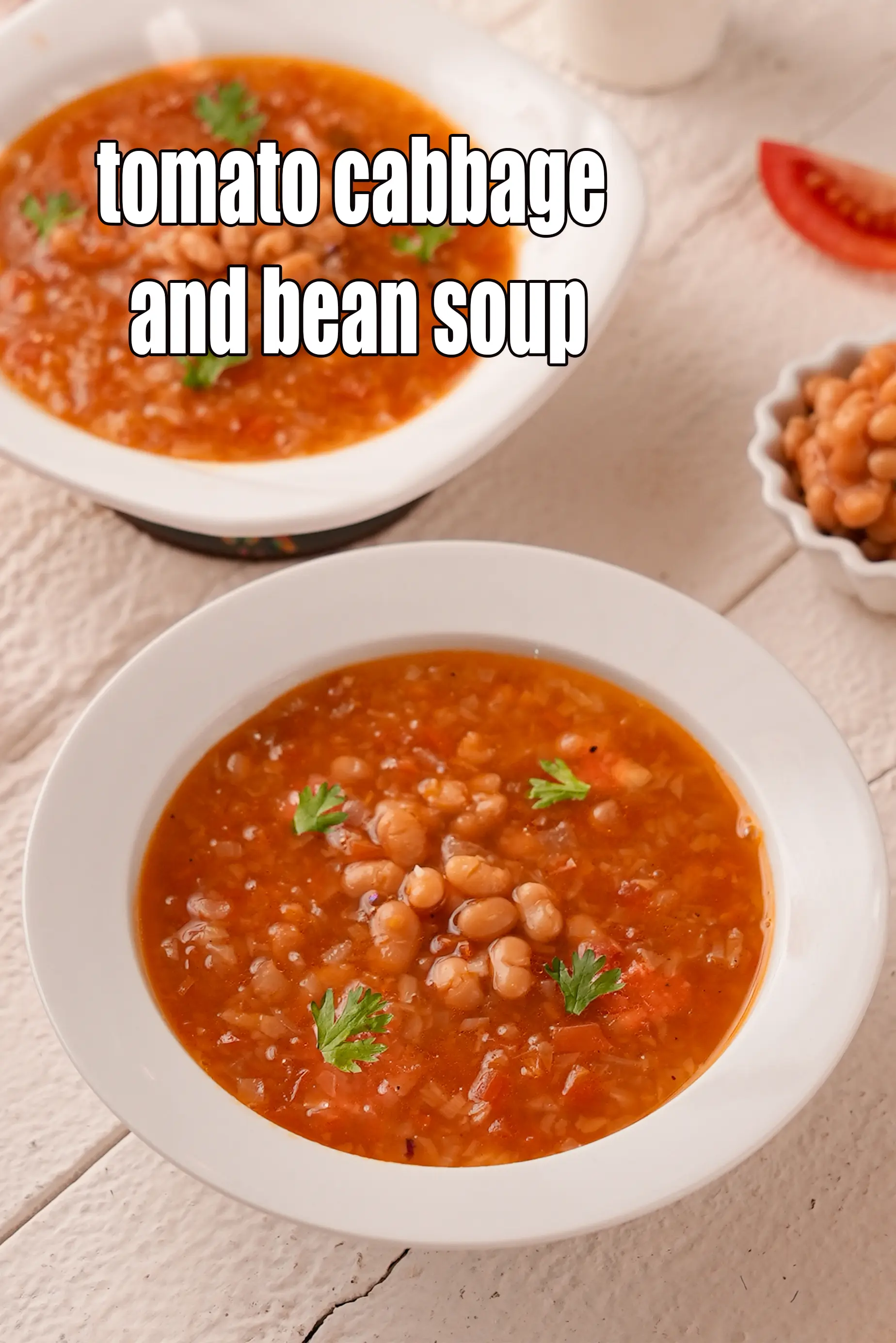 tomato cabbage and bean soup recipe | Indian cabbage and bean soup |