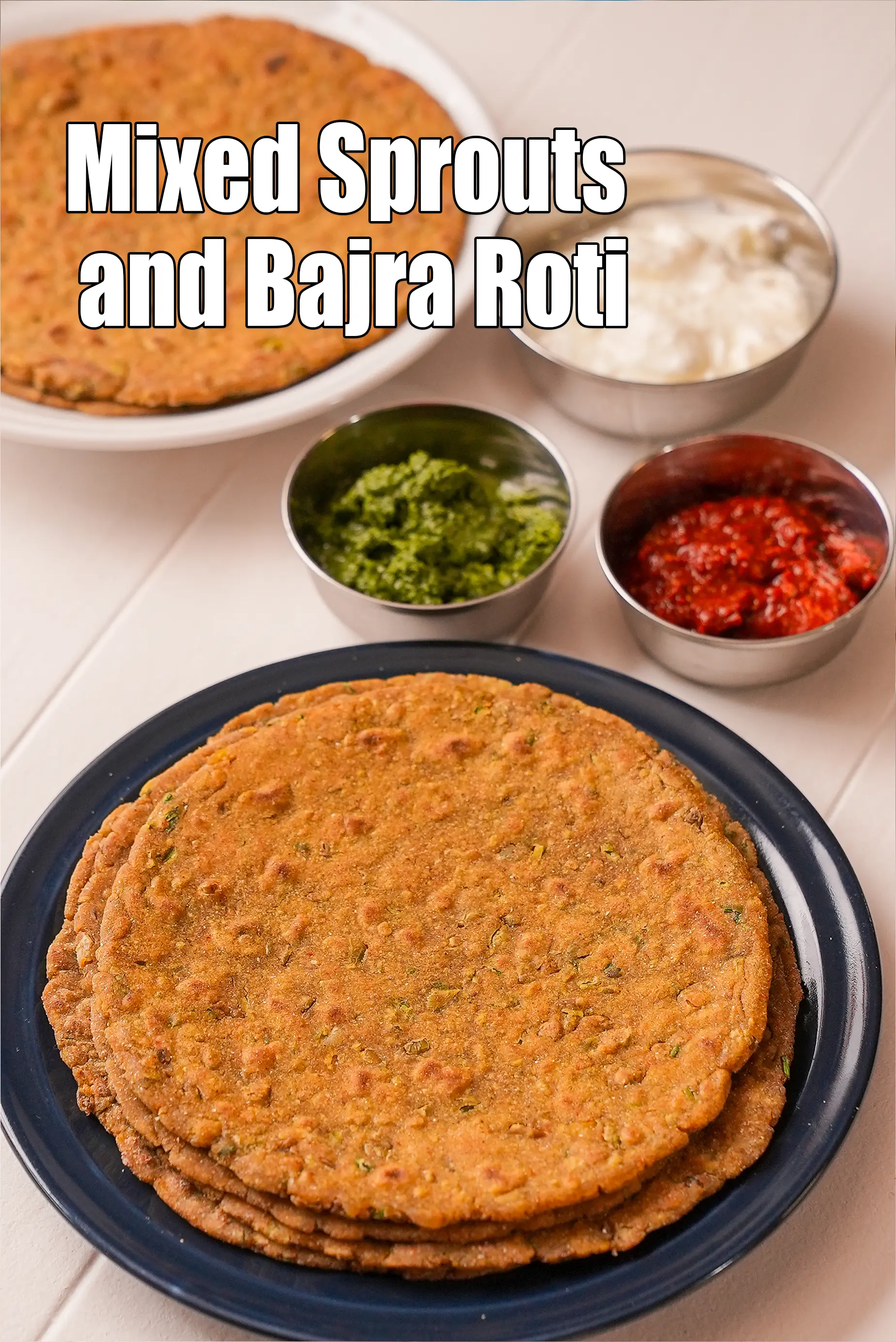 mixed sprouts and bajra roti recipe | bajra sprouts roti |