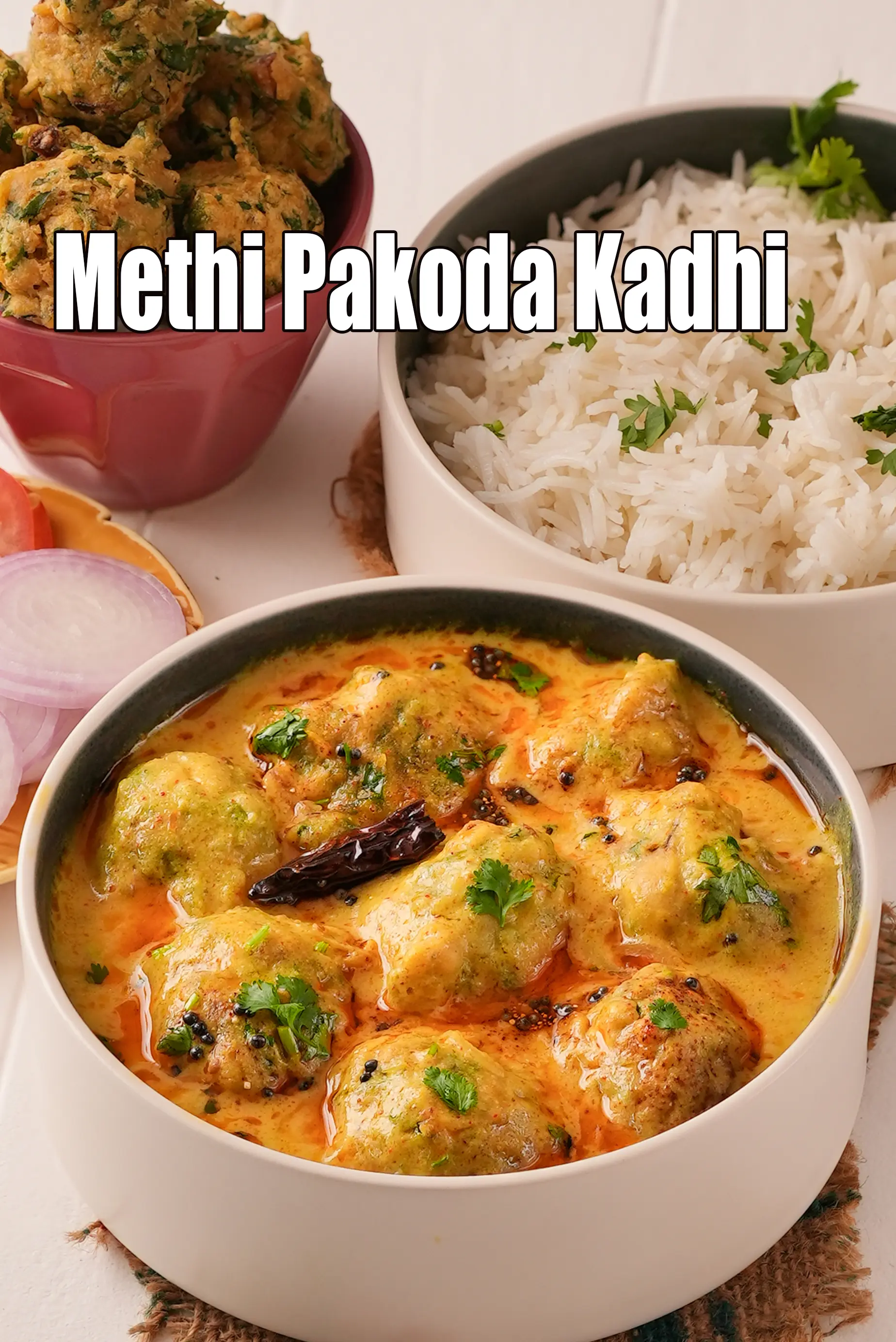 Methi Pakoda Kadhi recipe, Pakoda Kadhi Recipes