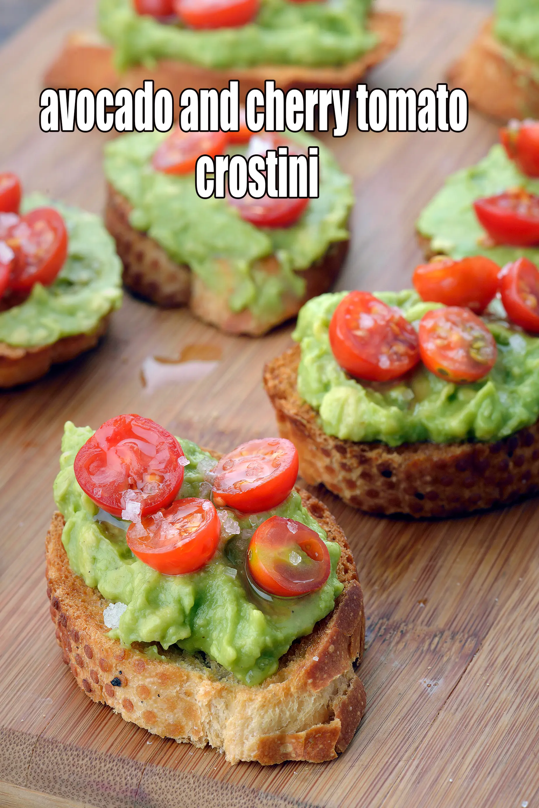 avocado cherry tomato crostini recipe | tomato crostini with avocado |