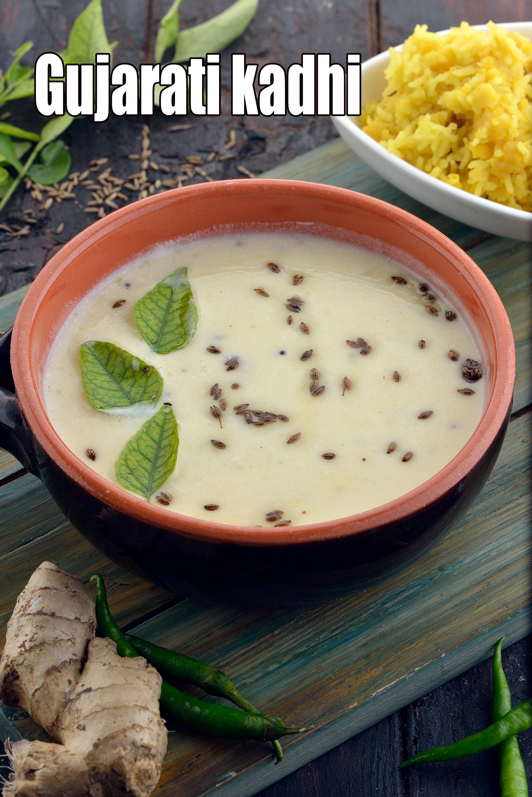 Gujarati kadhi recipe | healthy Gujarati kadhi recipe | besan kadhi |