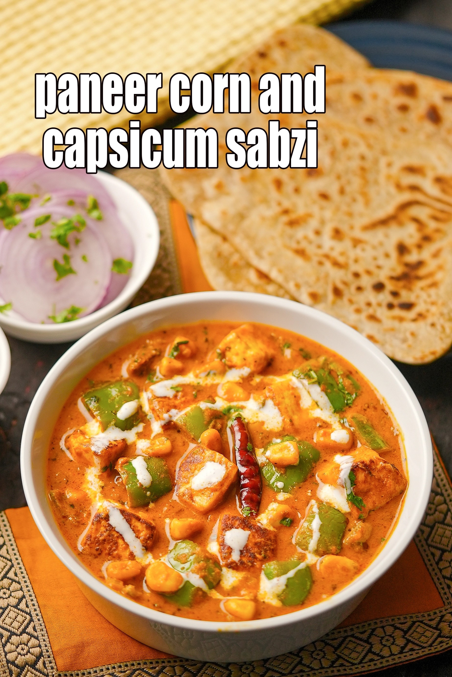 paneer corn and capsicum sabzi recipe | corn capsicum and paneer masala | paneer corn capsicum |