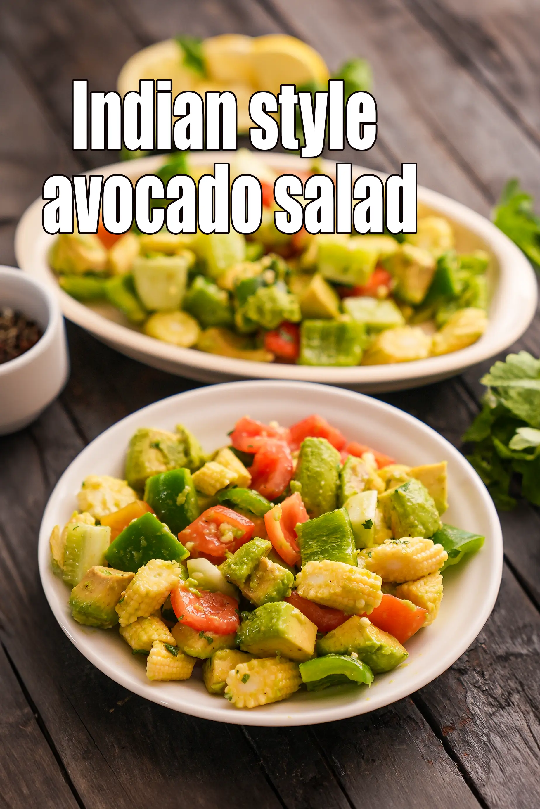 Indian style avocado salad recipe | cucumber tomato avocado salad | healthy |