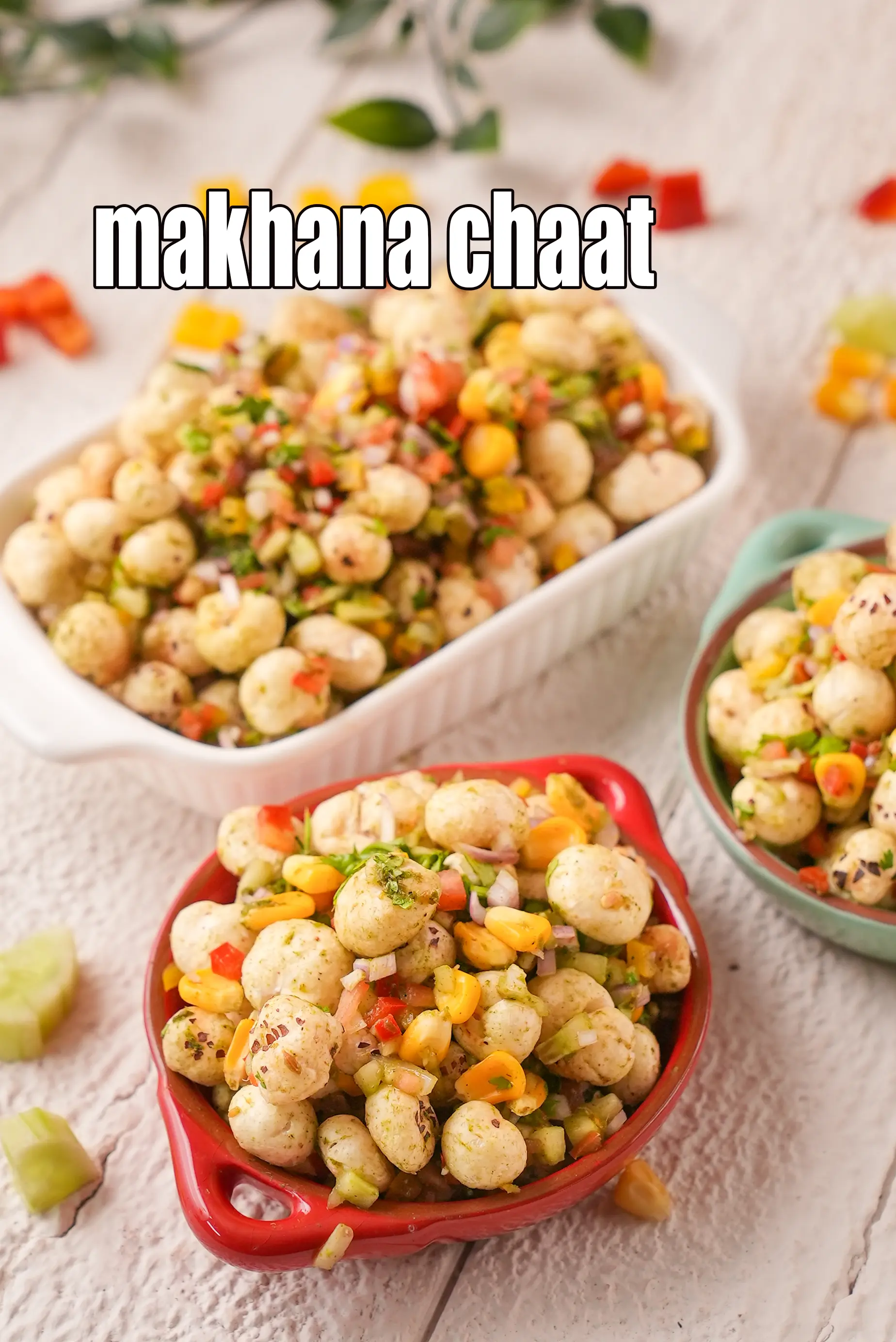 makhana chaat recipe |  healthy makhana chaat |  diabetic, heart friendly |