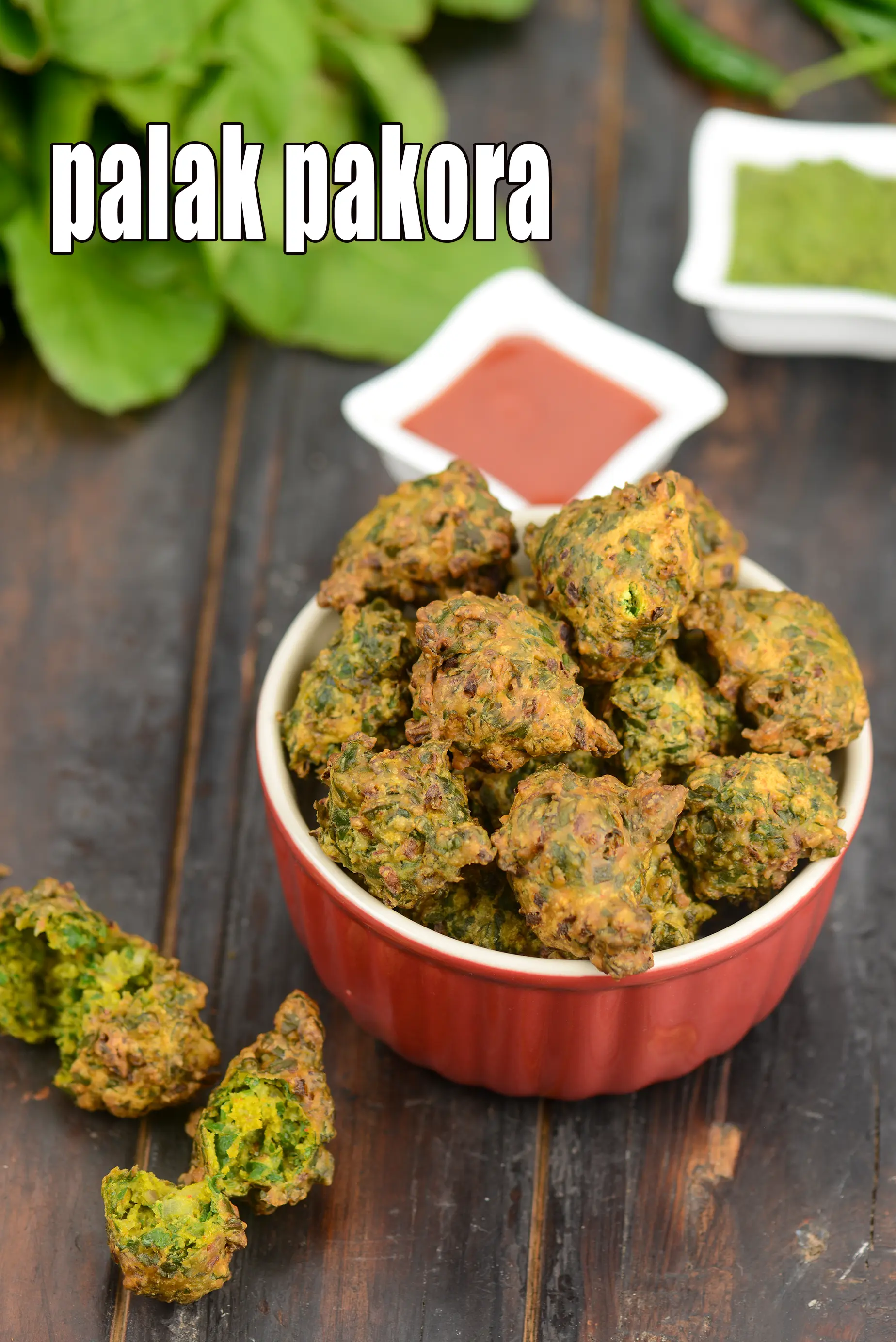 palak pakora recipe | palak pakoda | spinach fritters | crispy spinach pakoda |