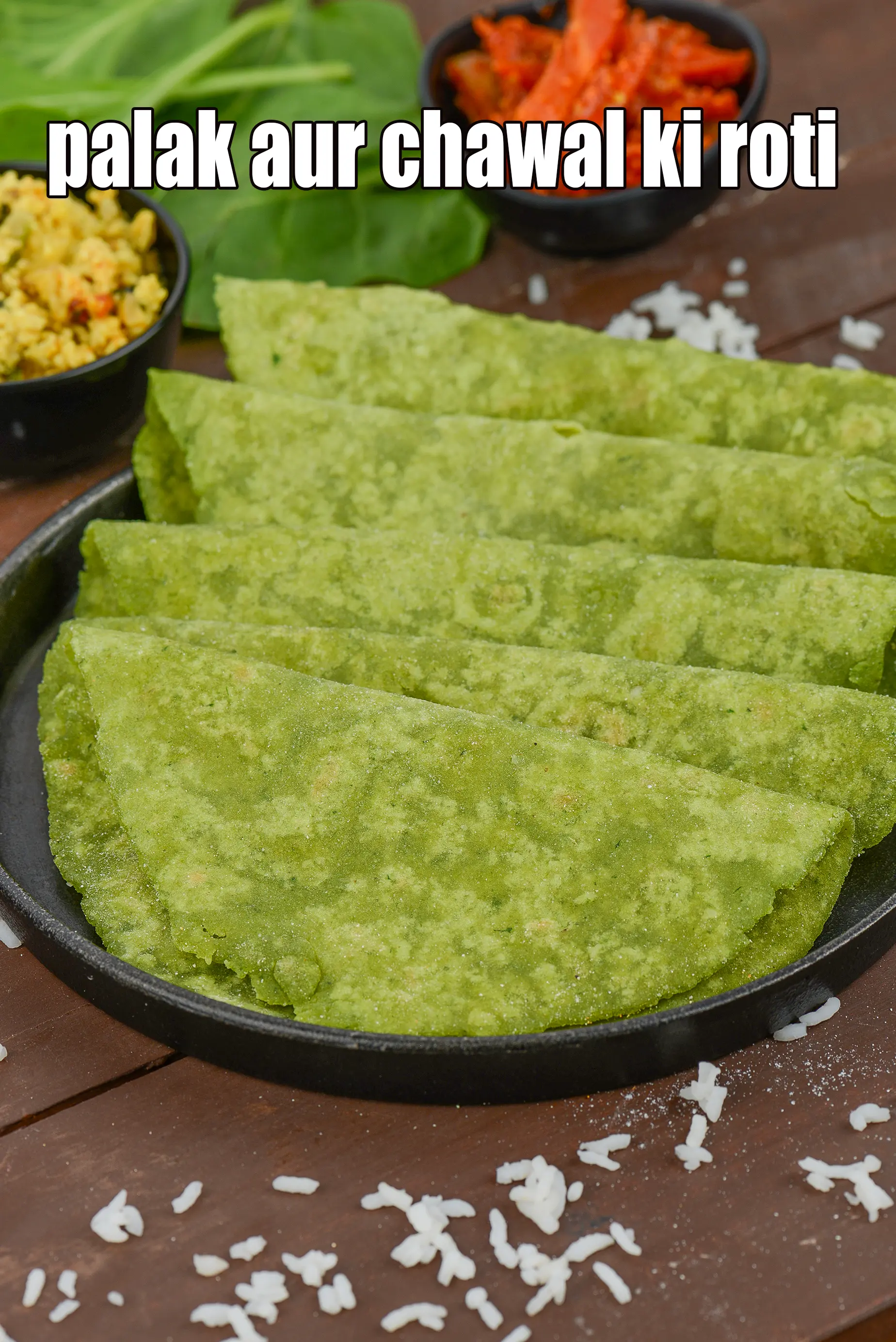 palak aur chawal ki roti recipe | chawal ke atte aur palak ke paratha |