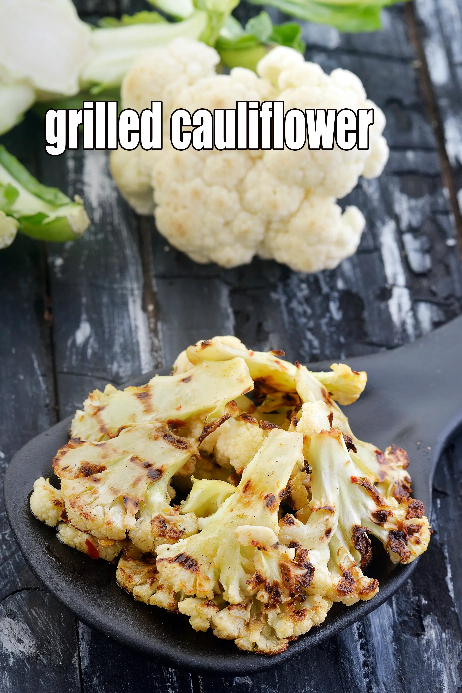 grilled cauliflower recipe | Indian grilled spiced crispy cauliflower | healthy roasted cauliflower with herbs |