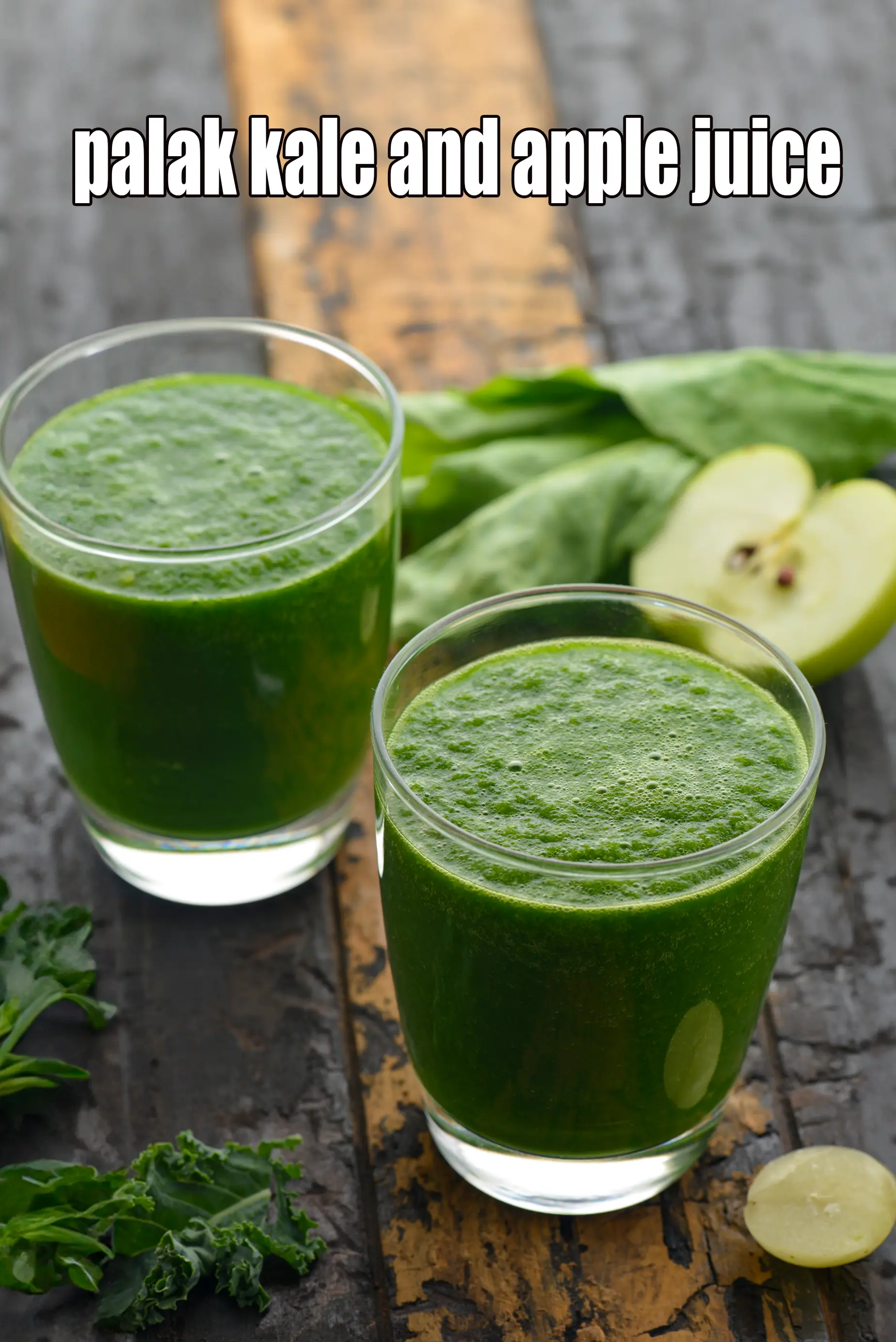 palak kale and apple juice recipe | healthy kale spinach apple juice for IBS | apple green juice |