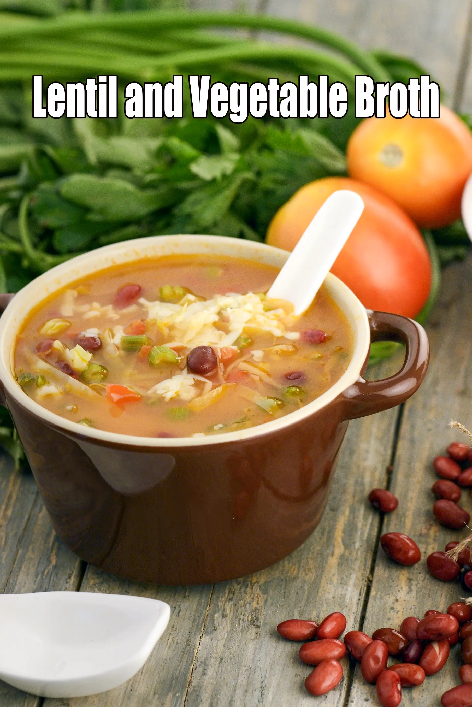 Lentil and Vegetable Broth, One Dish Meal recipe