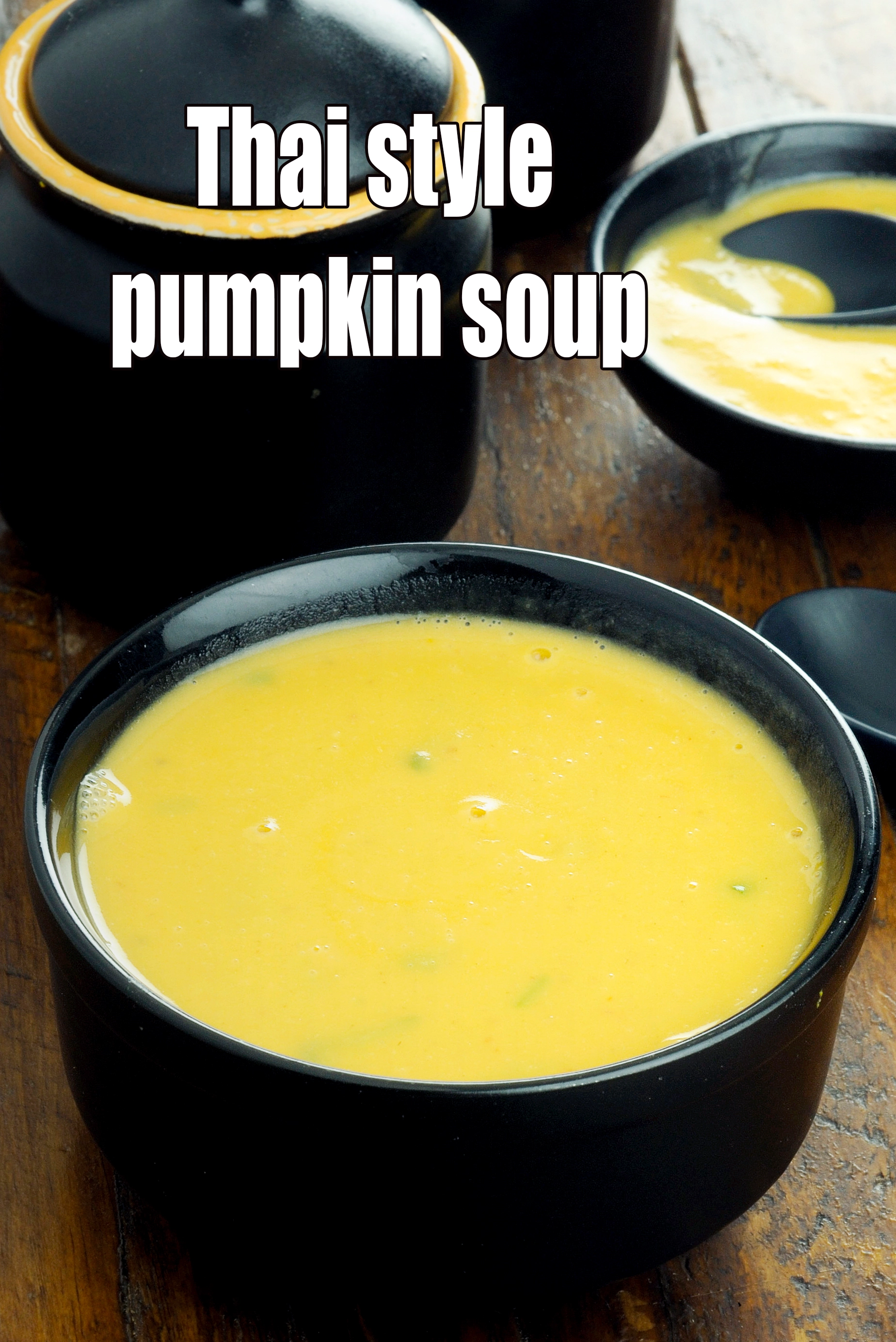 Thai style pumpkin soup recipe | Thai pumpkin veg soup with coconut milk |