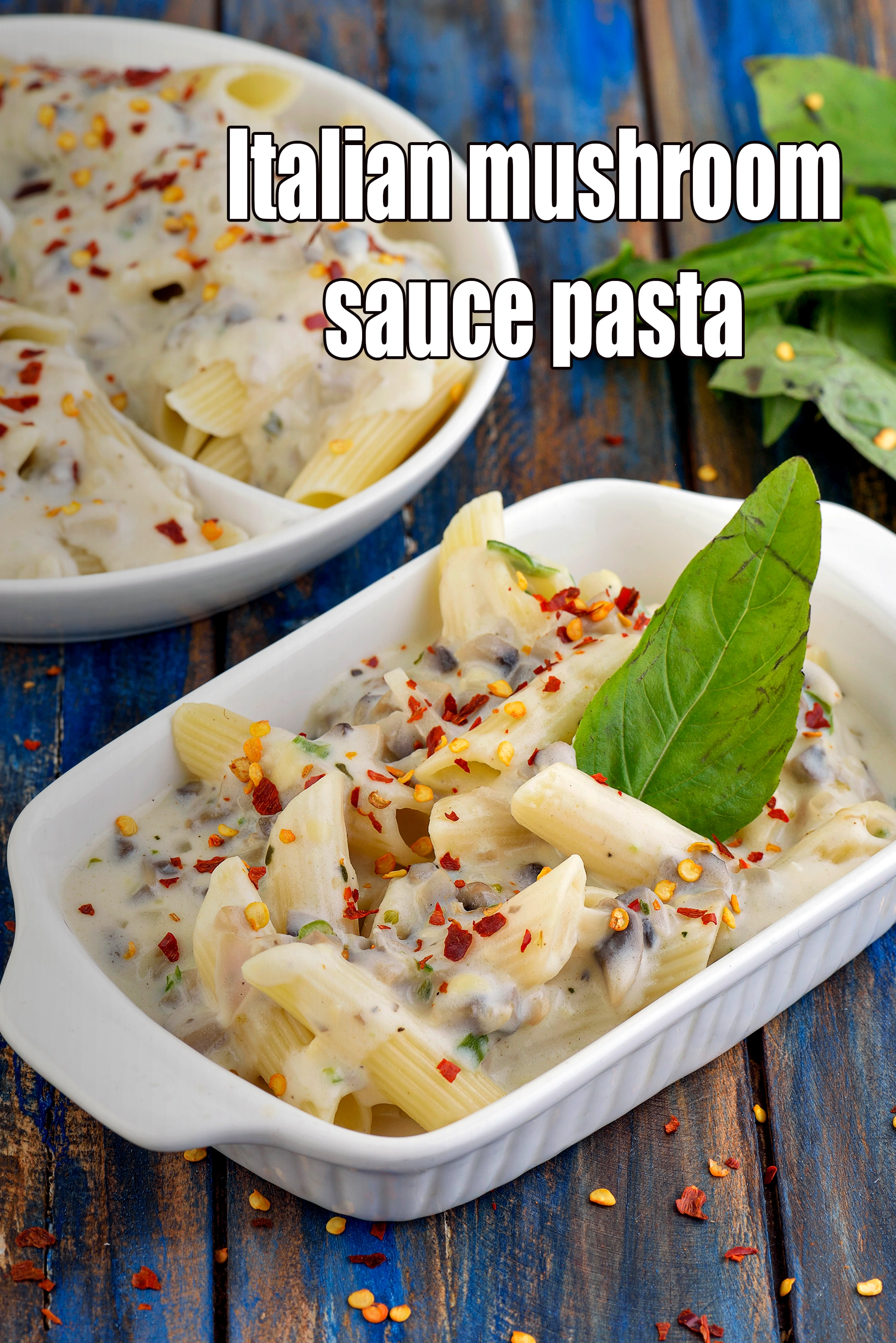 Italian mushroom sauce pasta recipe | mushroom pasta | mushroom sauce penne |