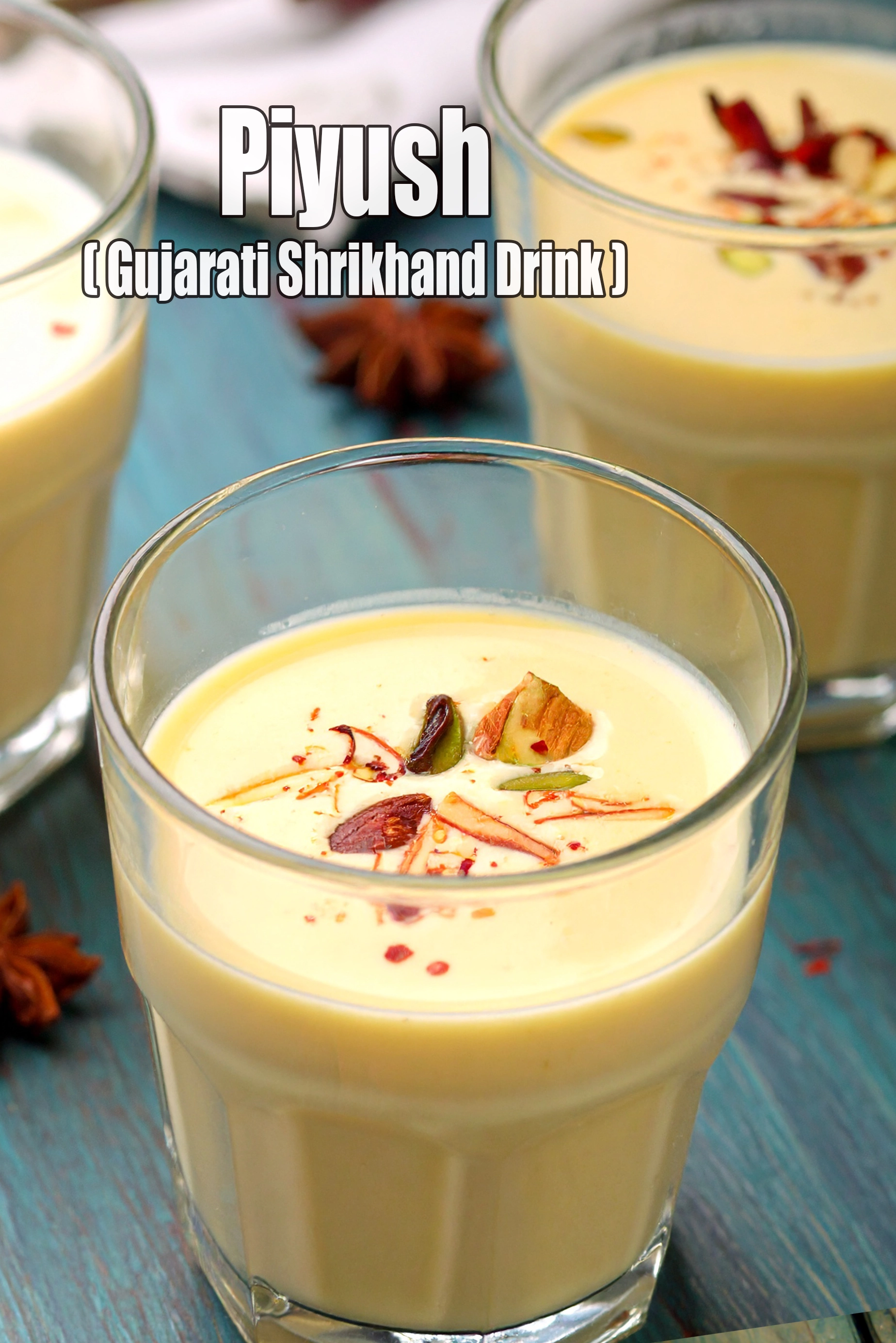 Piyush |  Gujarati  Shrikhand Drink | Maharashtrian Summer Cooler | Thick Lassi (with Shrikhand) |