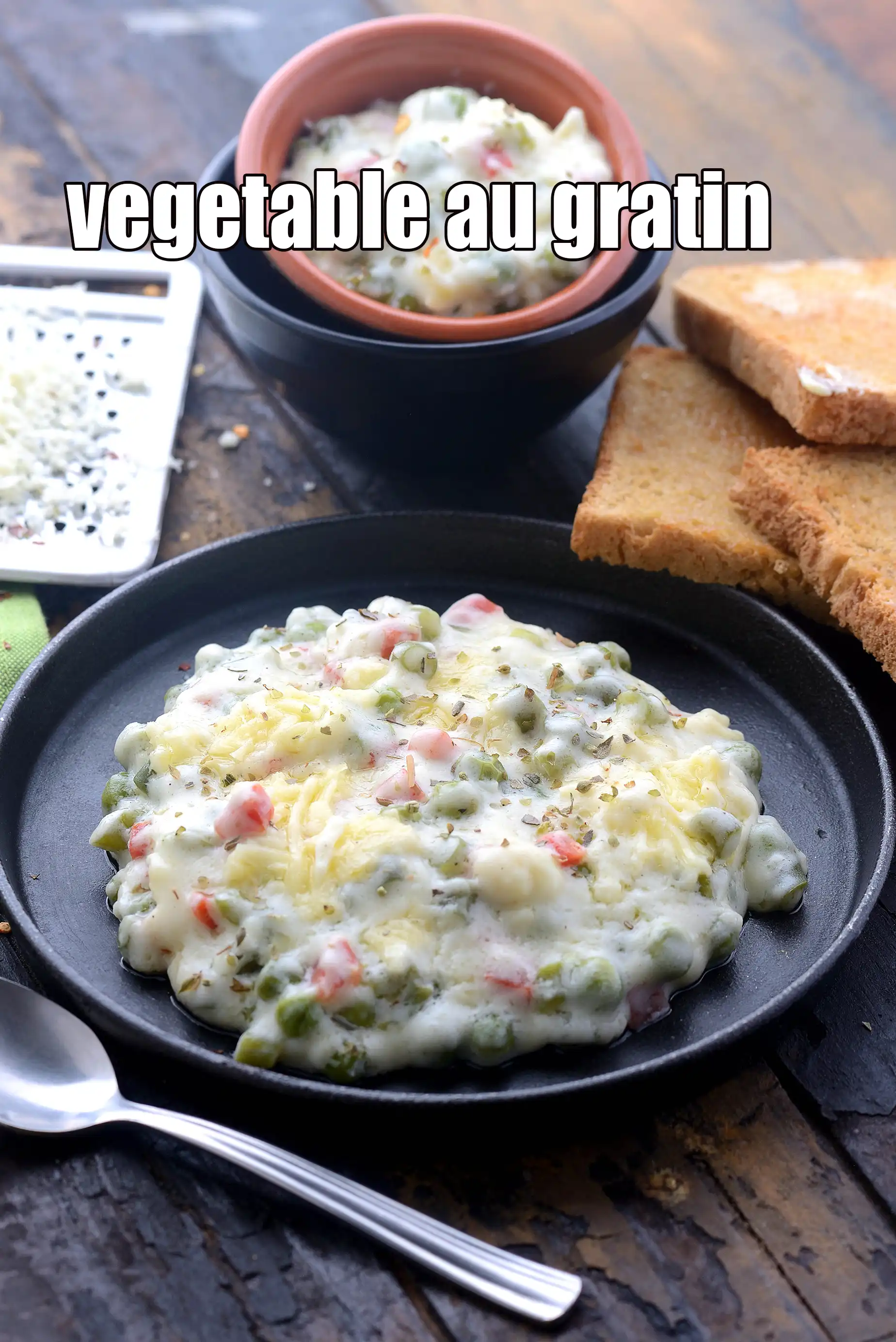 vegetable au gratin recipe|  Indian style veg au gratin |