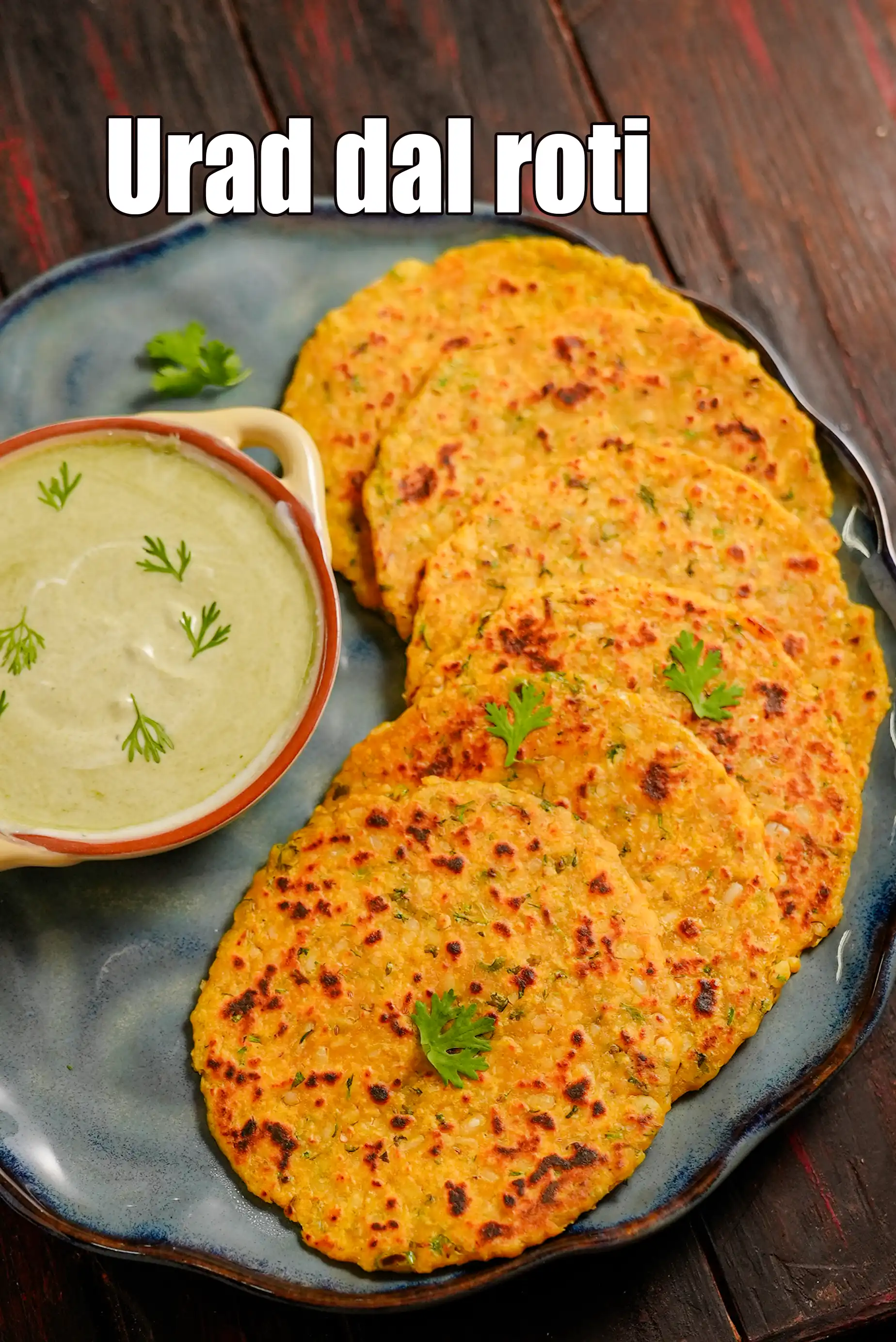 urad dal roti  recipe | urad dal paratha |  split black lentils flatbread |