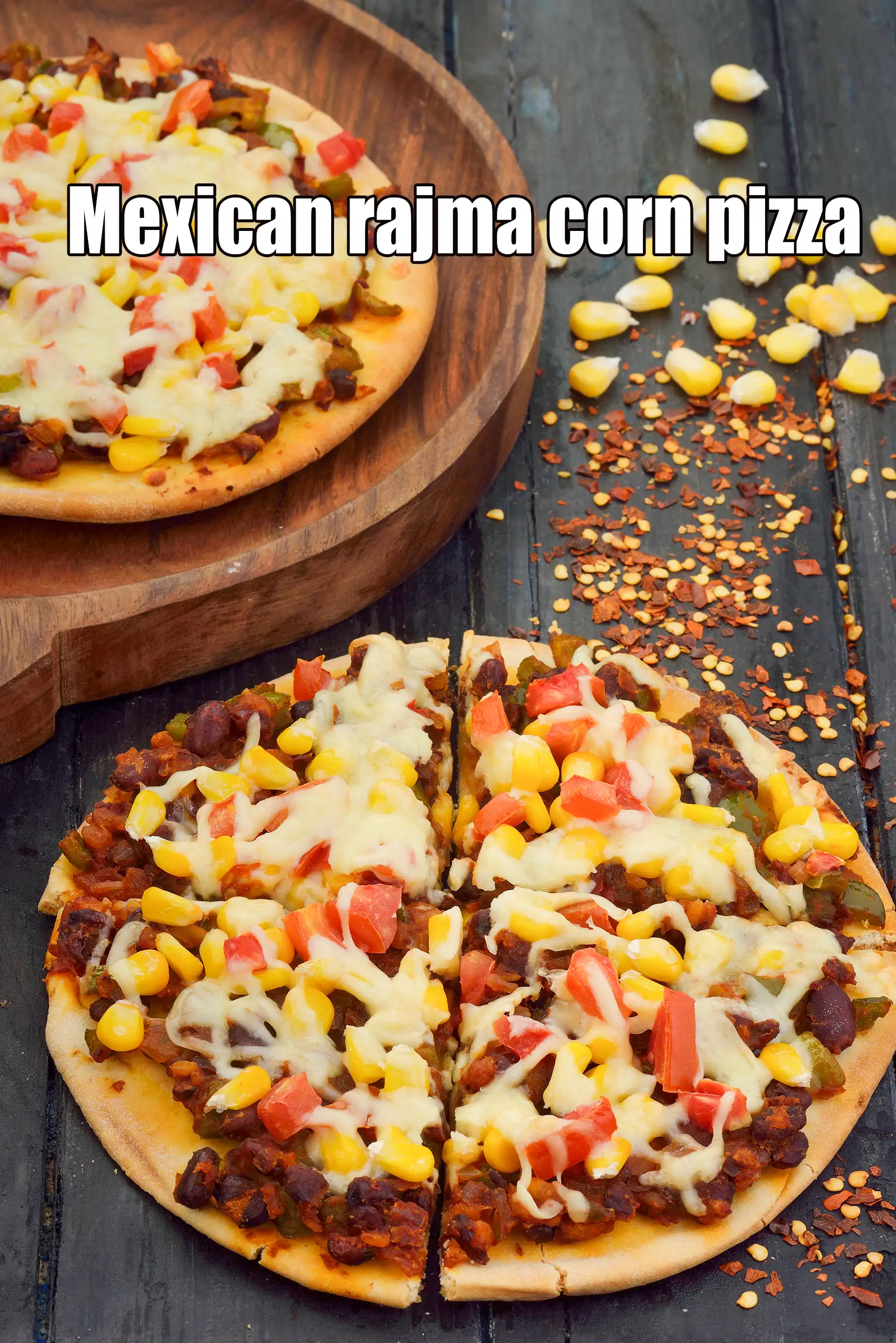 Mexican rajma corn pizza | kidney beans and corn pizza | Indian