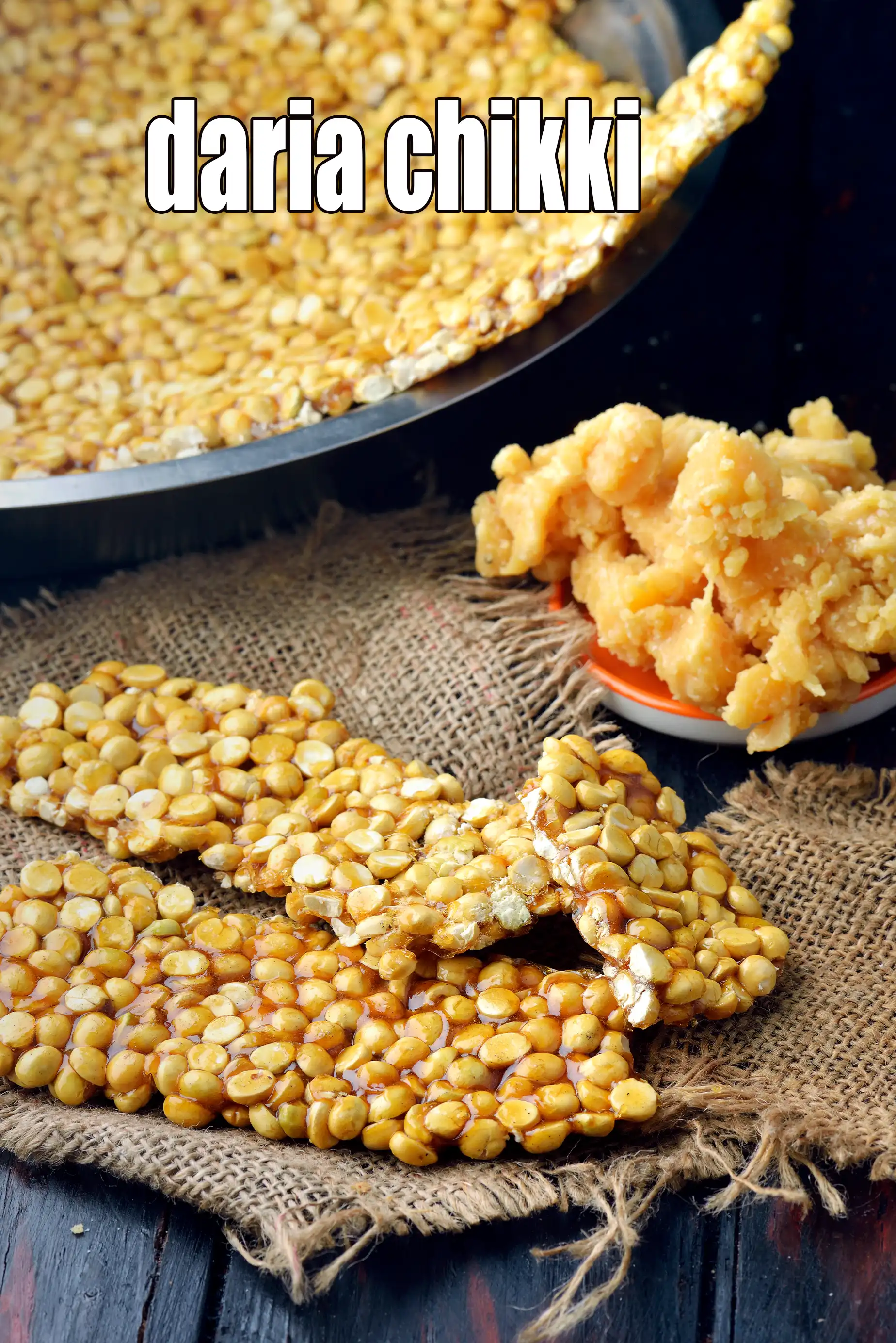 daria chikki recipe | roasted chana dal chikki | daliya chikki | Lonavala