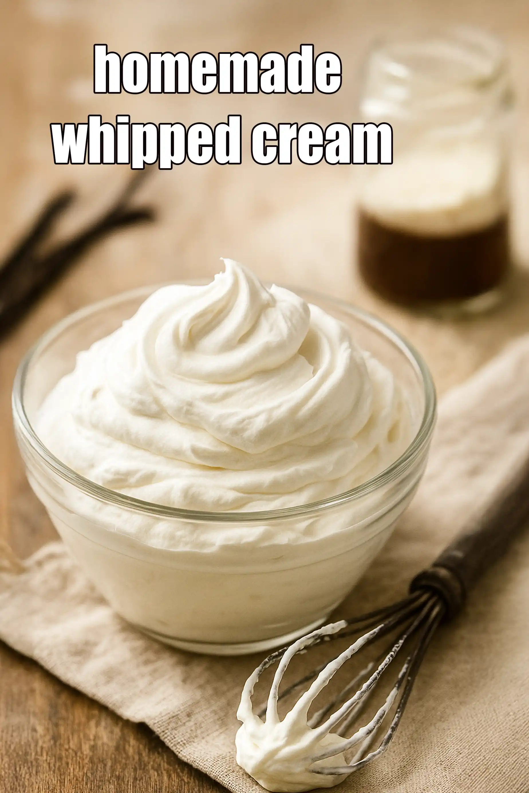homemade whipped cream recipe | how to make whipped cream for cake | Indian |