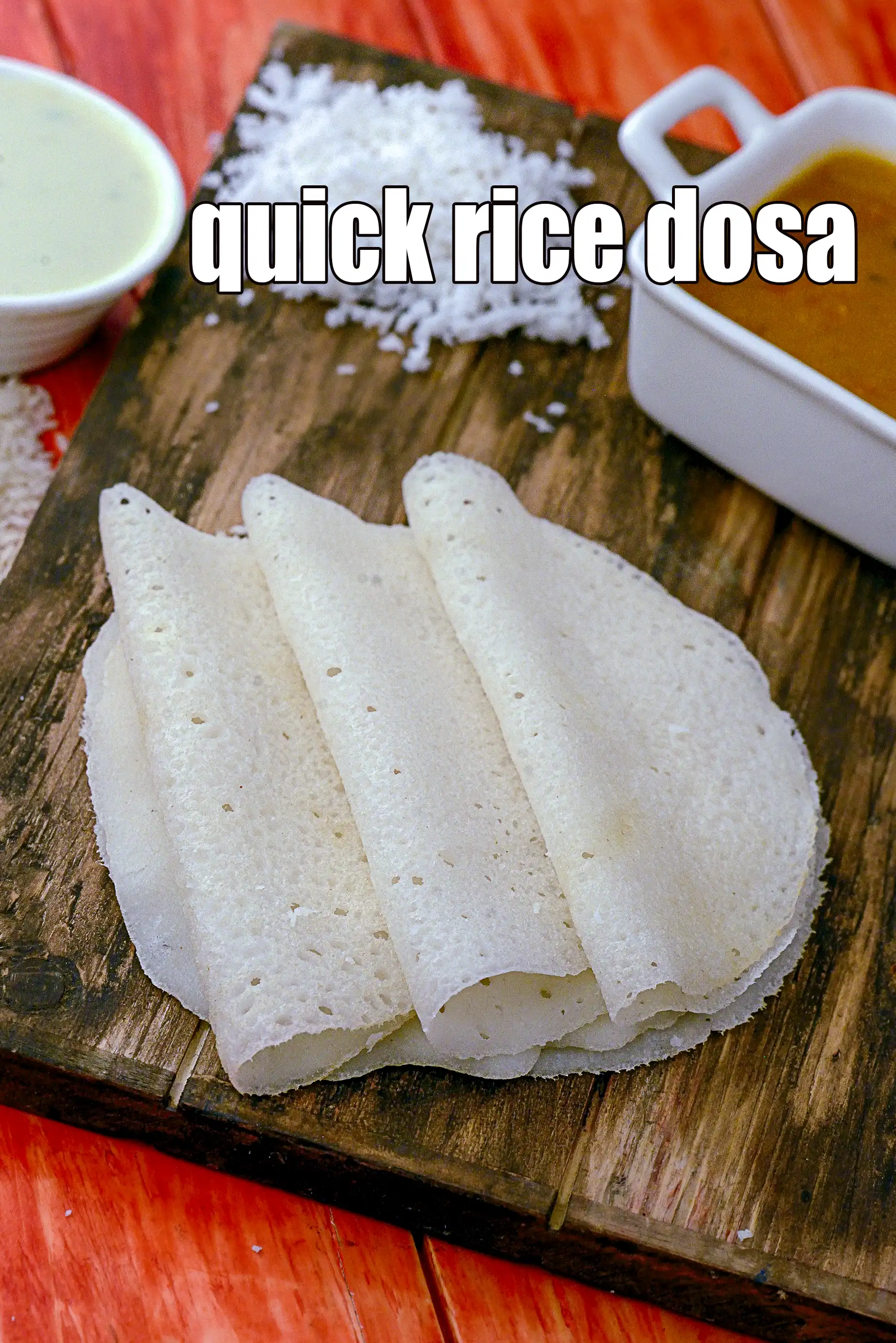 quick rice dosa recipe | instant rice dosa | no fermentation quick rice dosa |