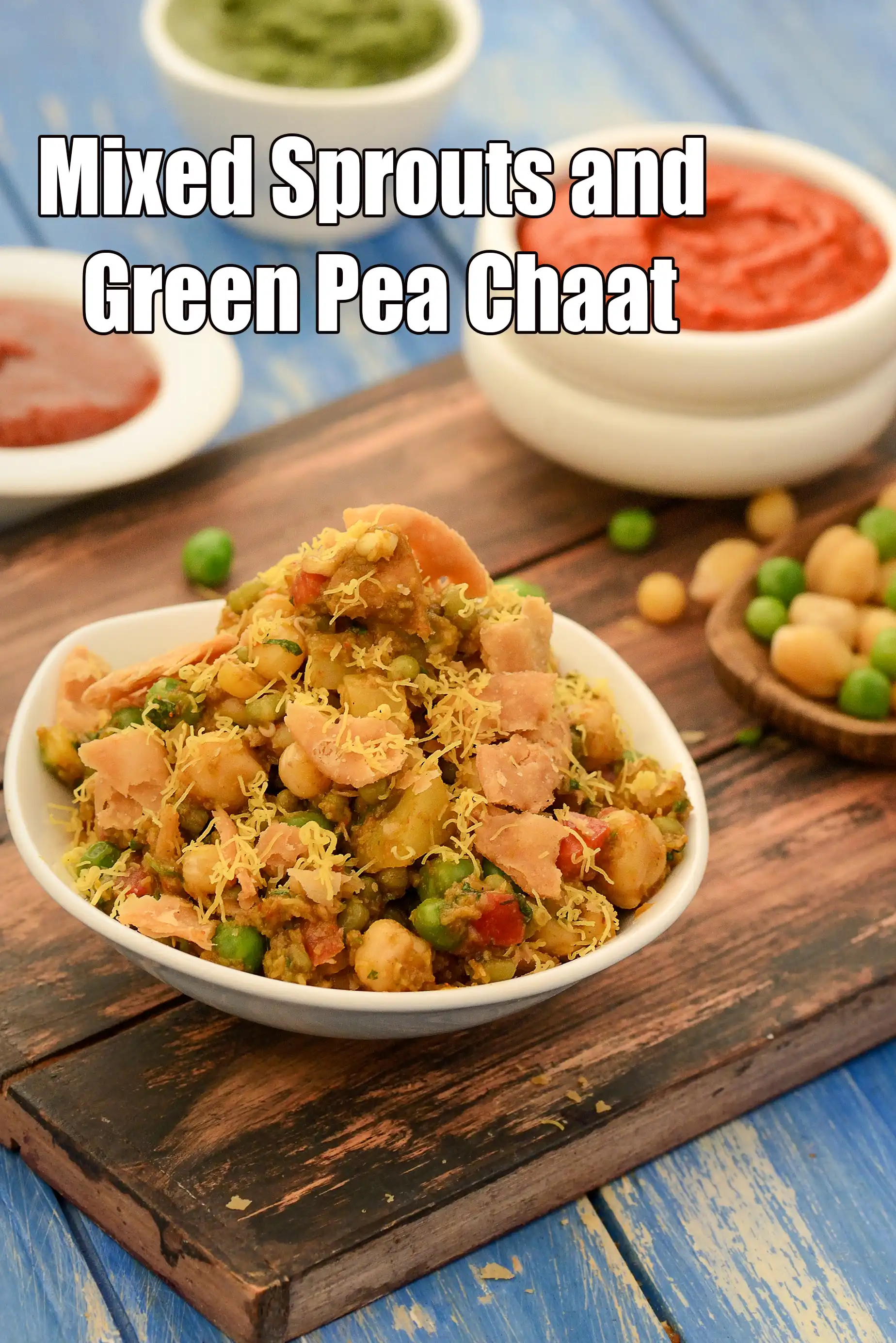 Mixed Sprouts and Green Pea Chaat | Sprouted Moong and Matar Chaat | Matar Sprouts Chaat |