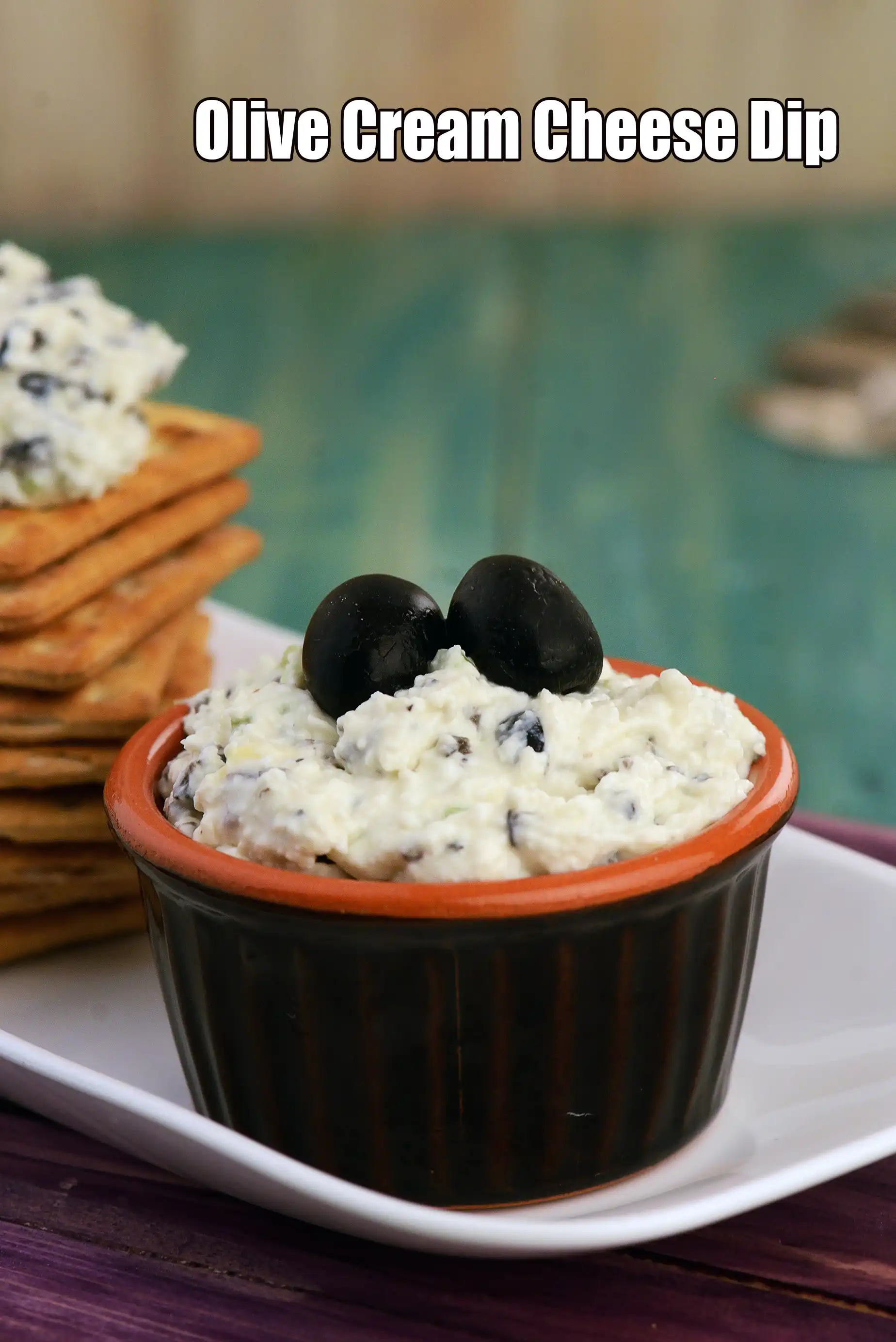 Olive Cream Cheese Dip recipe | Indian style Cream Cheese and Olive Spread | Savory Cream Cheese & Olive Spread |