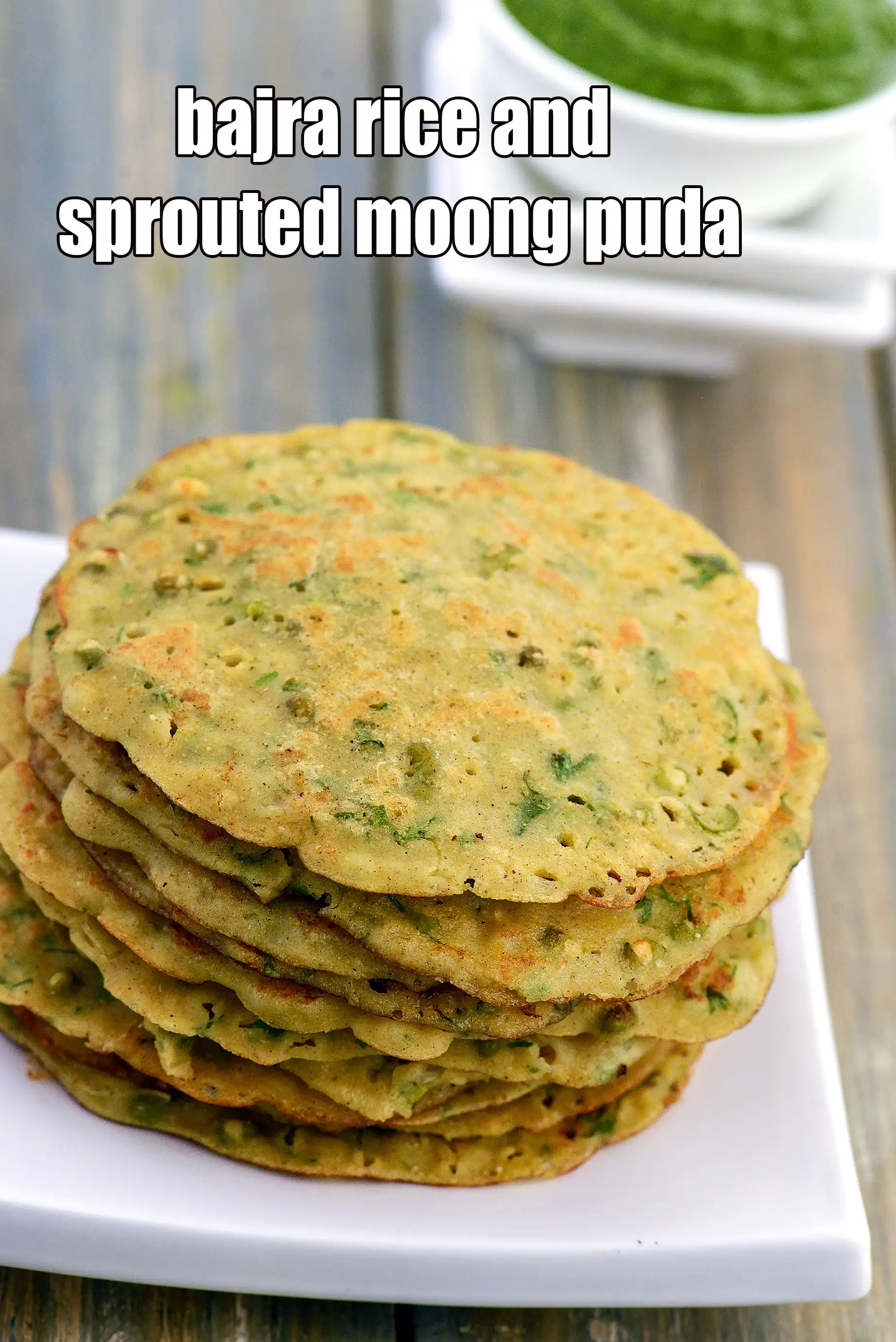 bajra rice and sprouted moong puda recipe | bajra rice flour moong sprouts pancake |