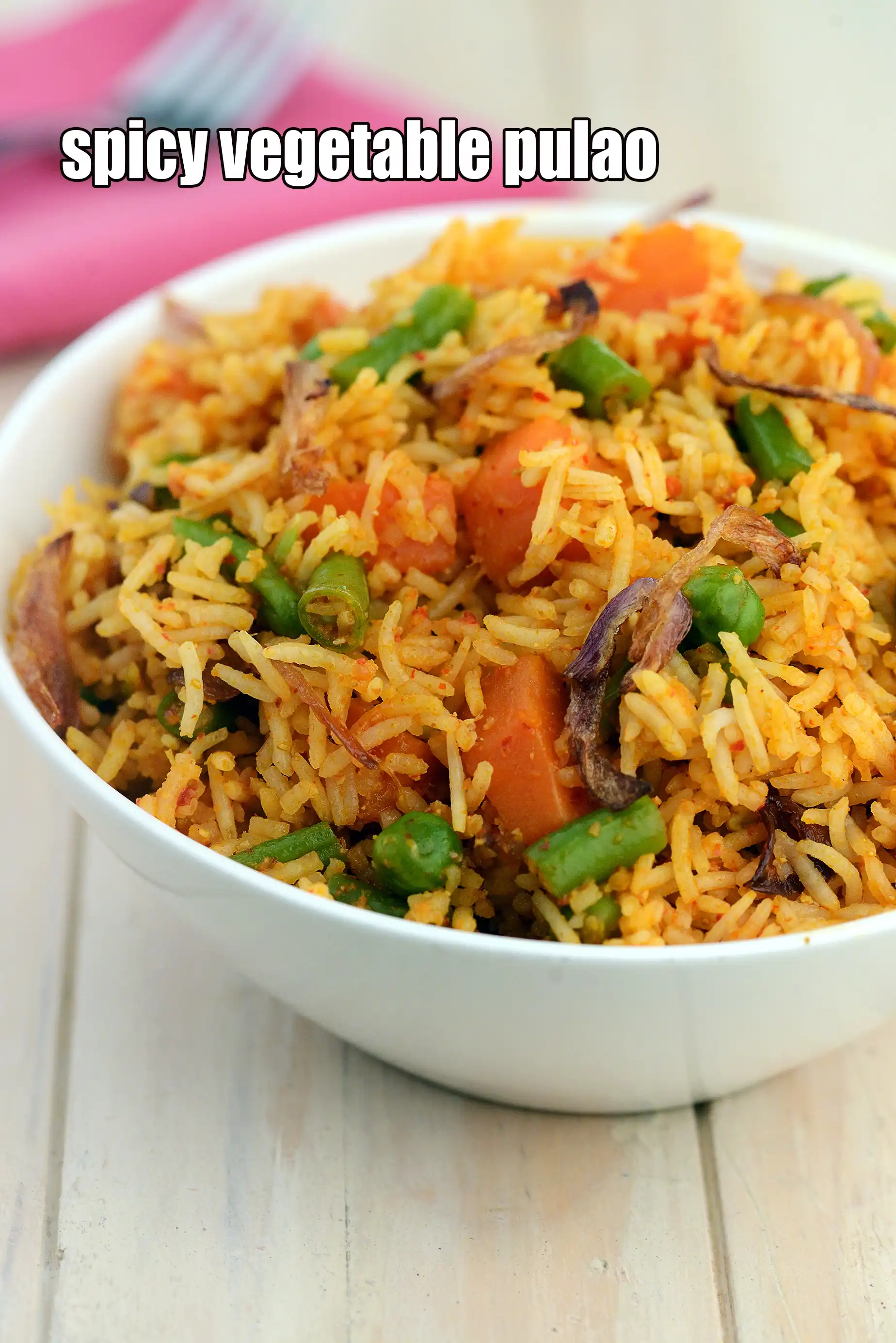 spicy vegetable pulao recipe | masala pulao | quick veg pulao |