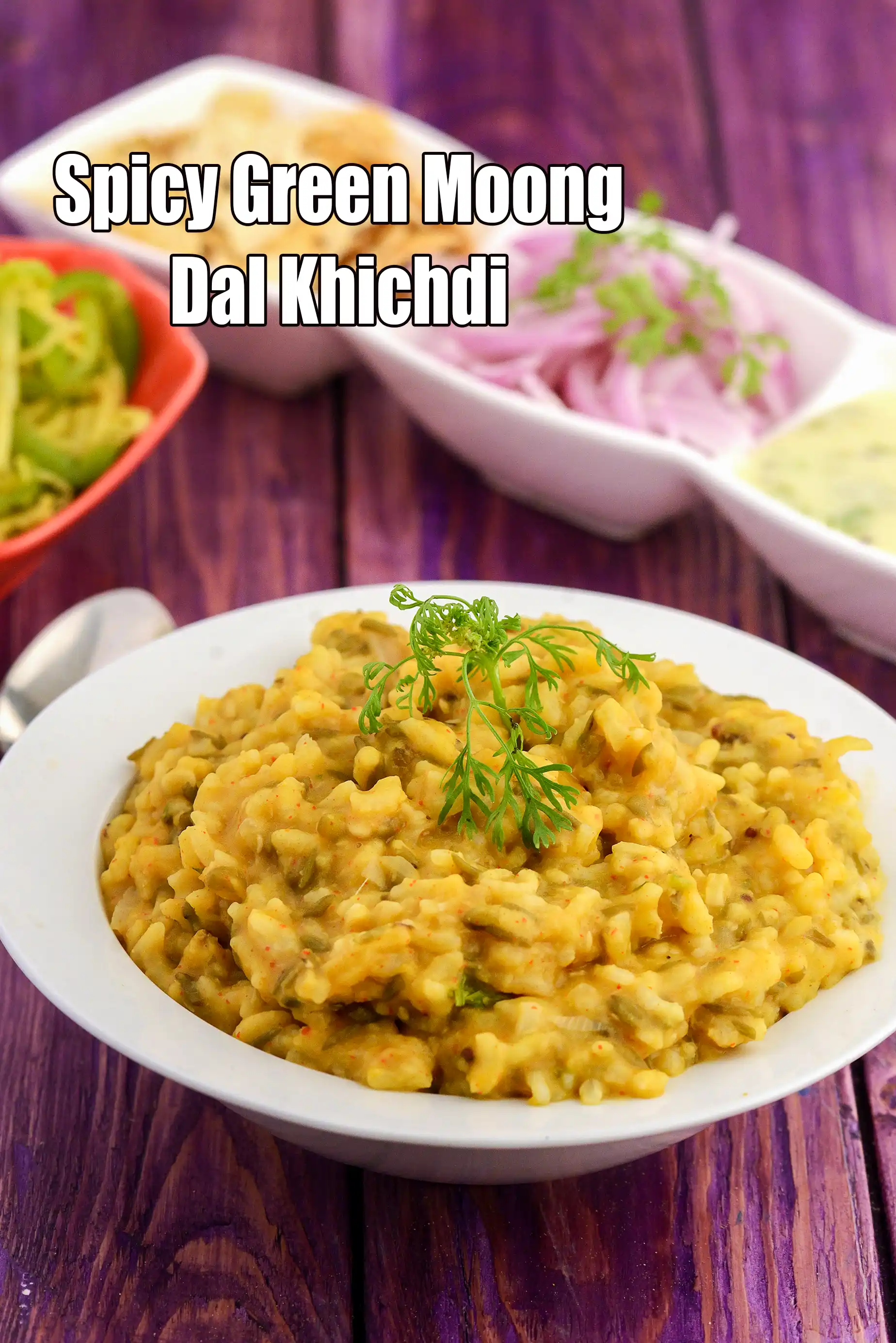 green moong dal khichdi recipe | moong dal and rice khichdi | hari moong dal khichdi |