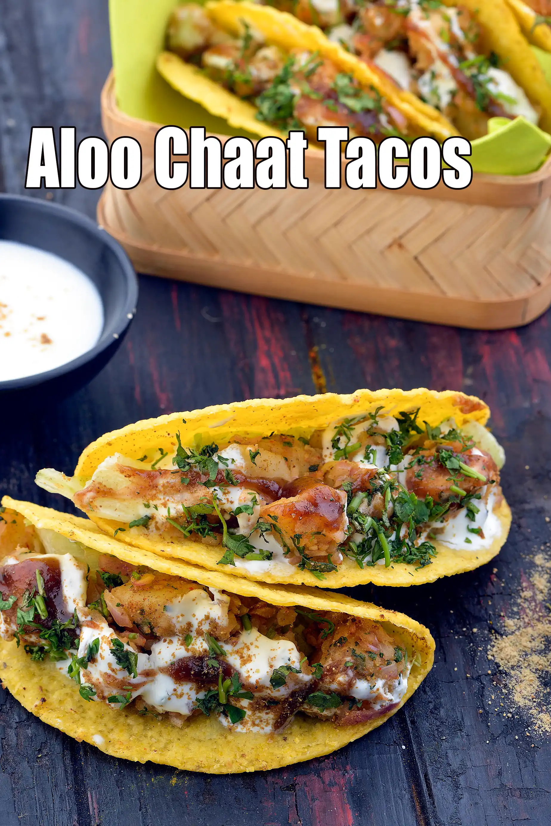 Aloo Chaat Tacos recipe, How to make aloo chaat tacos