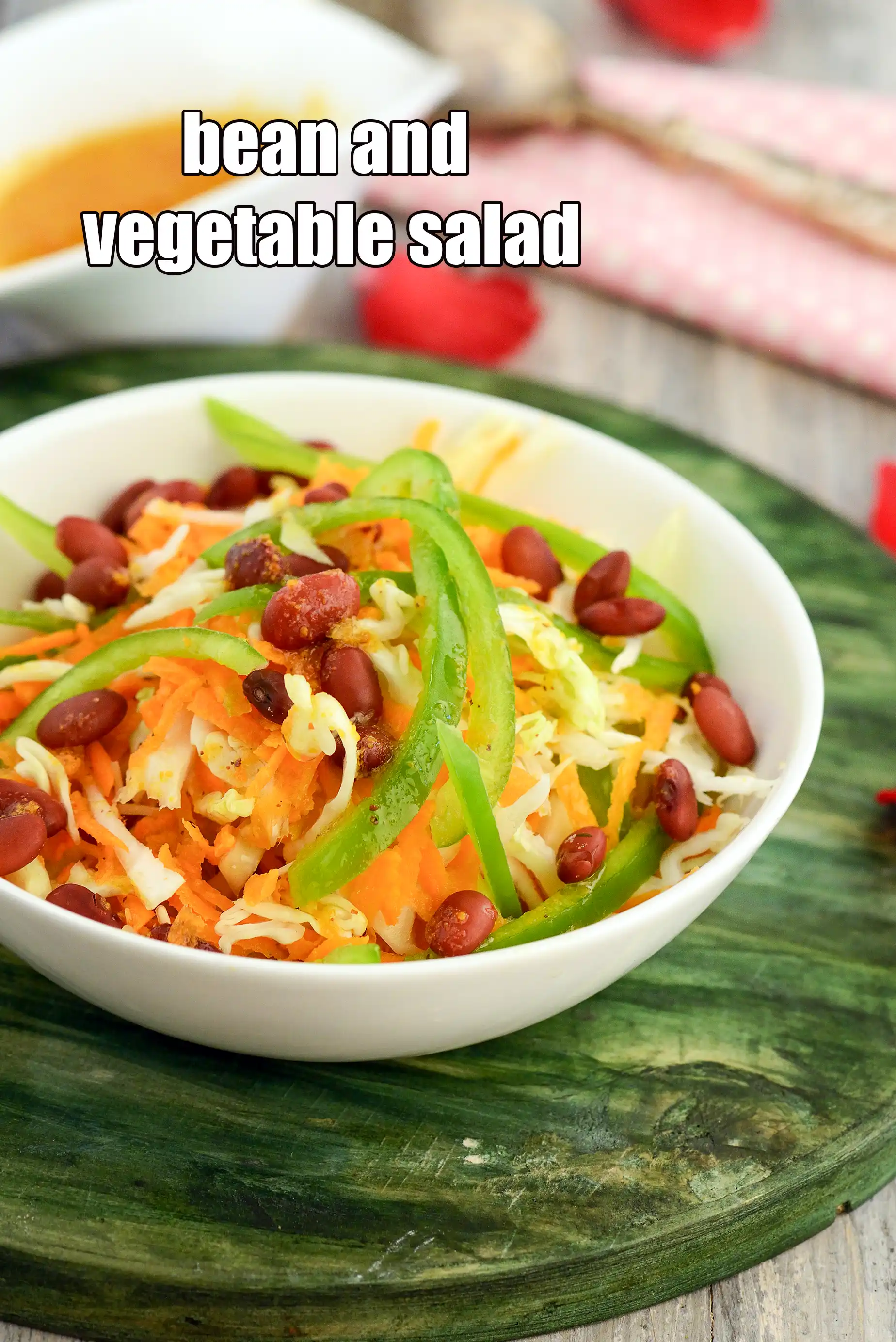 bean and vegetable salad recipe | Indian bean veg salad | healthy vegetable and bean salad for weight loss |