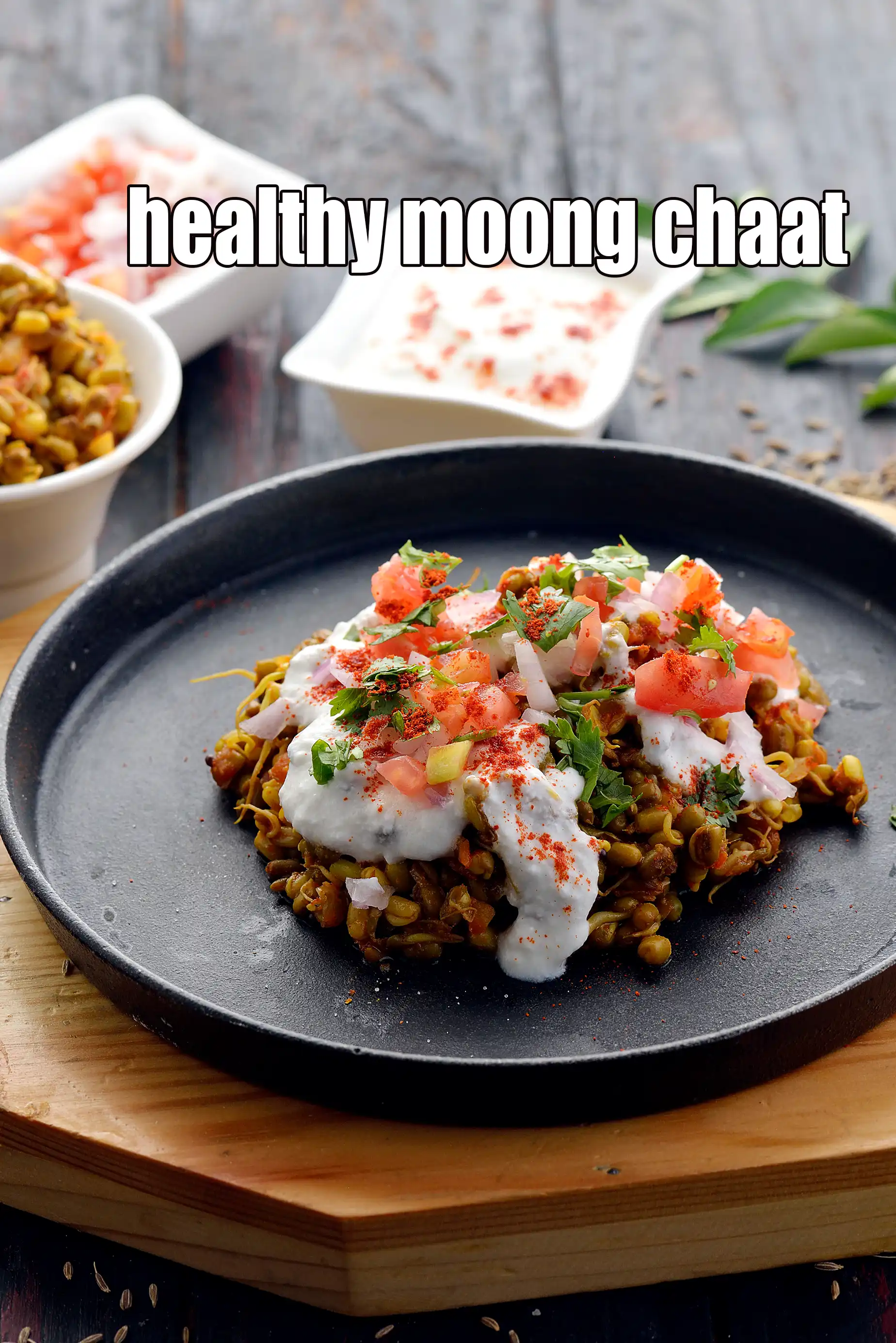 healthy moong chaat recipe | moong sprouts chaat | sprouted moong chaat |