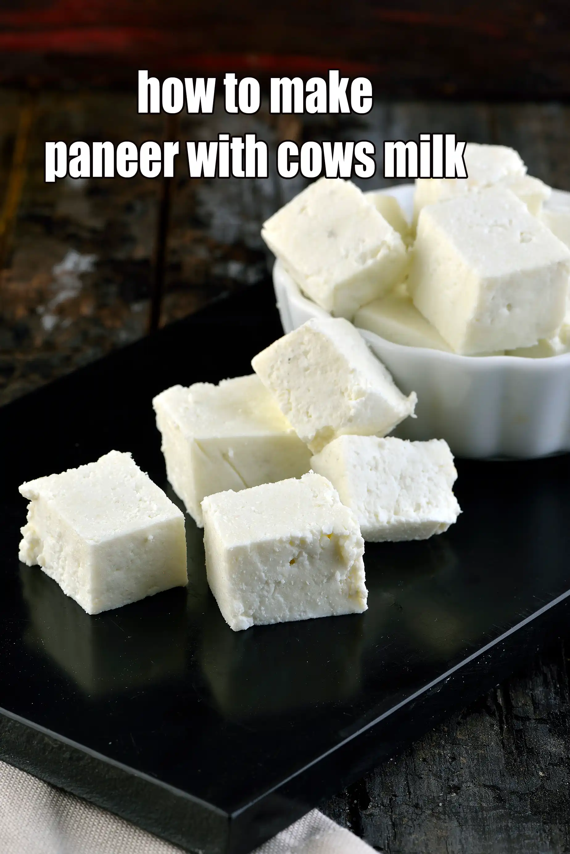how to make paneer with cows milk recipe | cow milk paneer |