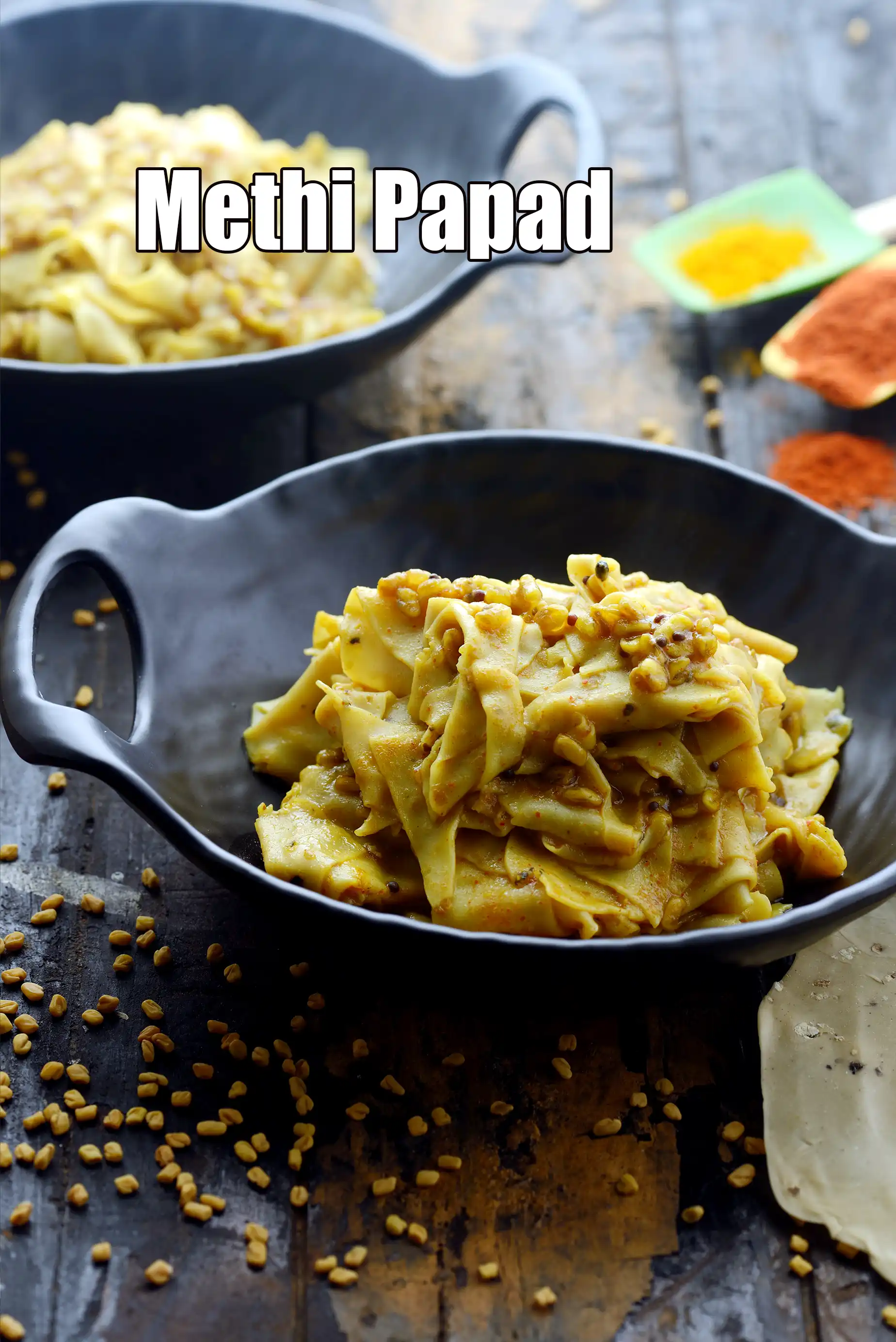 Methi Papad ( Gujarati Recipe) |  methi papad nu shaak | Rajasthani |