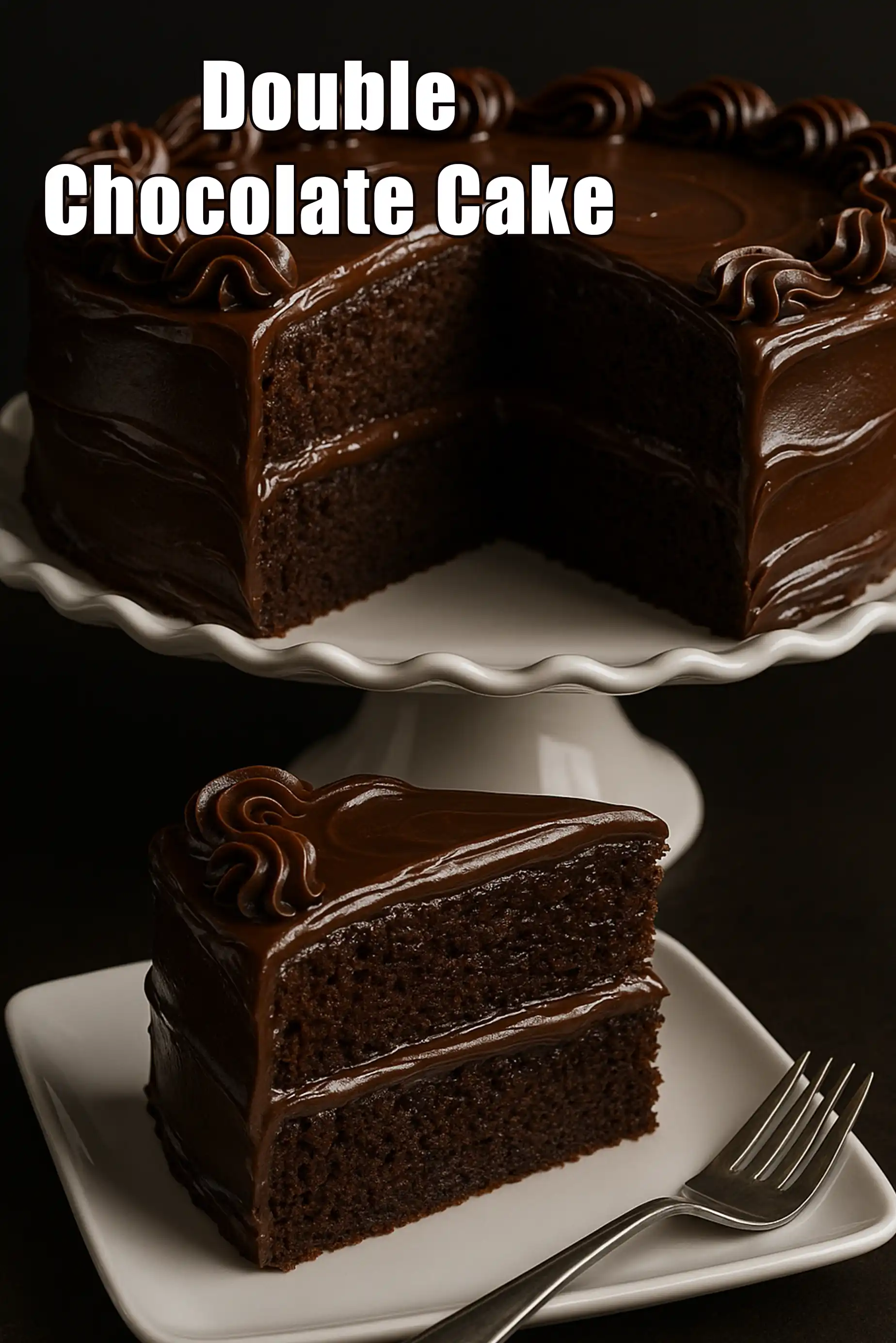 Double Chocolate Cake ( Cakes and Pastries) recipe
