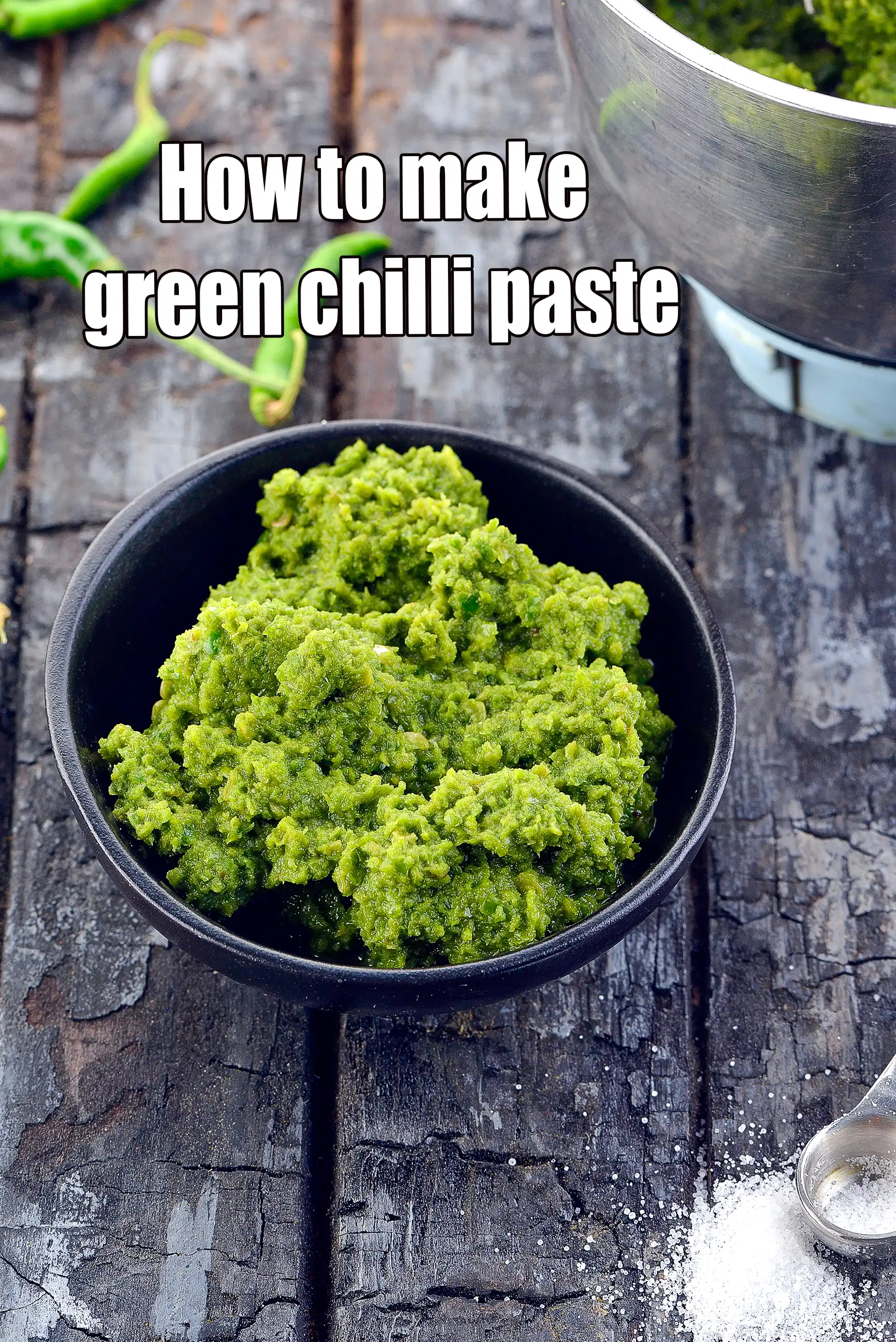 How To Make Green Chilli Paste | green chilli paste recipe | Indian green chilli paste |