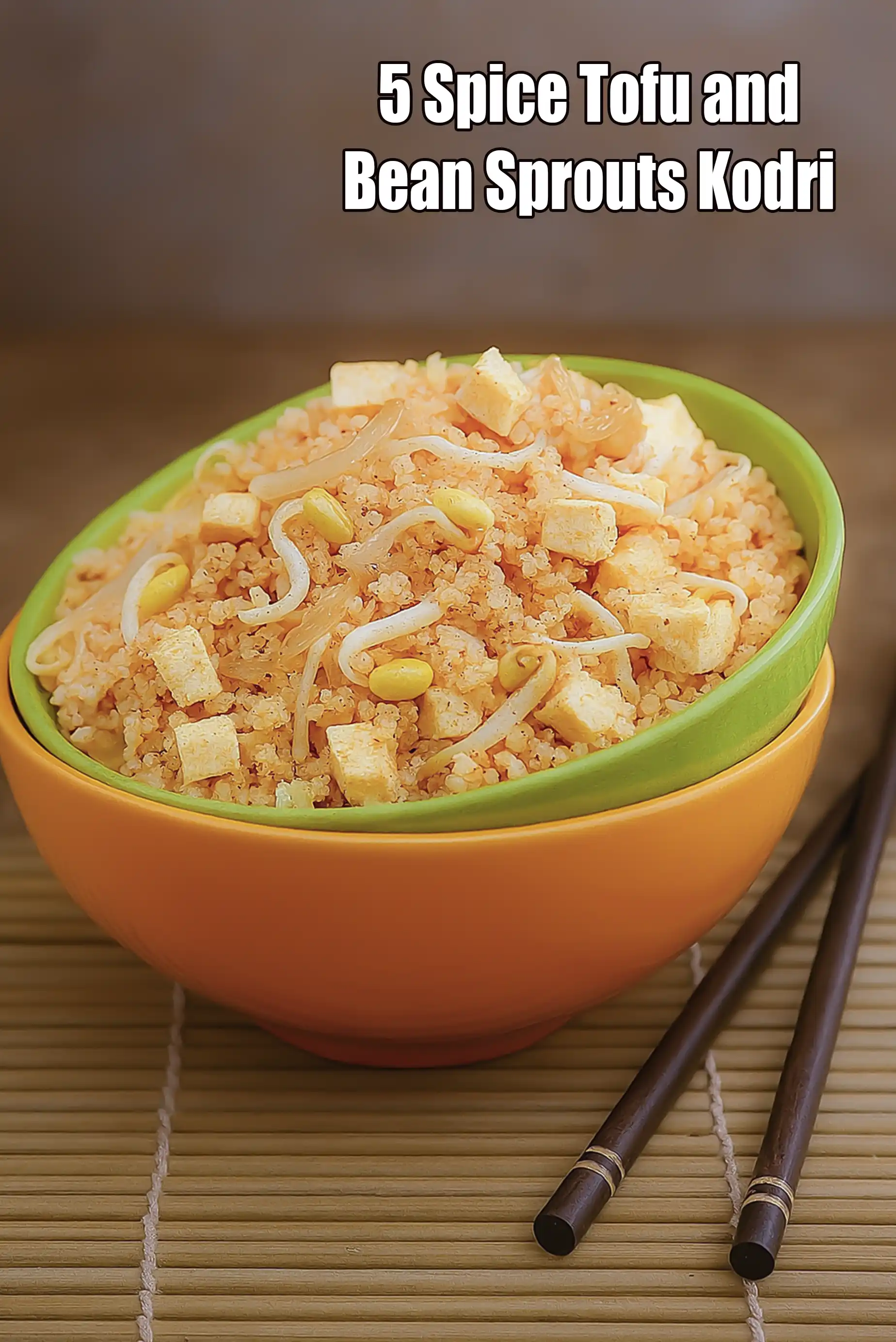 5 Spice Tofu and Bean Sprouts Kodri ( Diabetic Recipe ), Tofu And Bean Sprouts Kodri