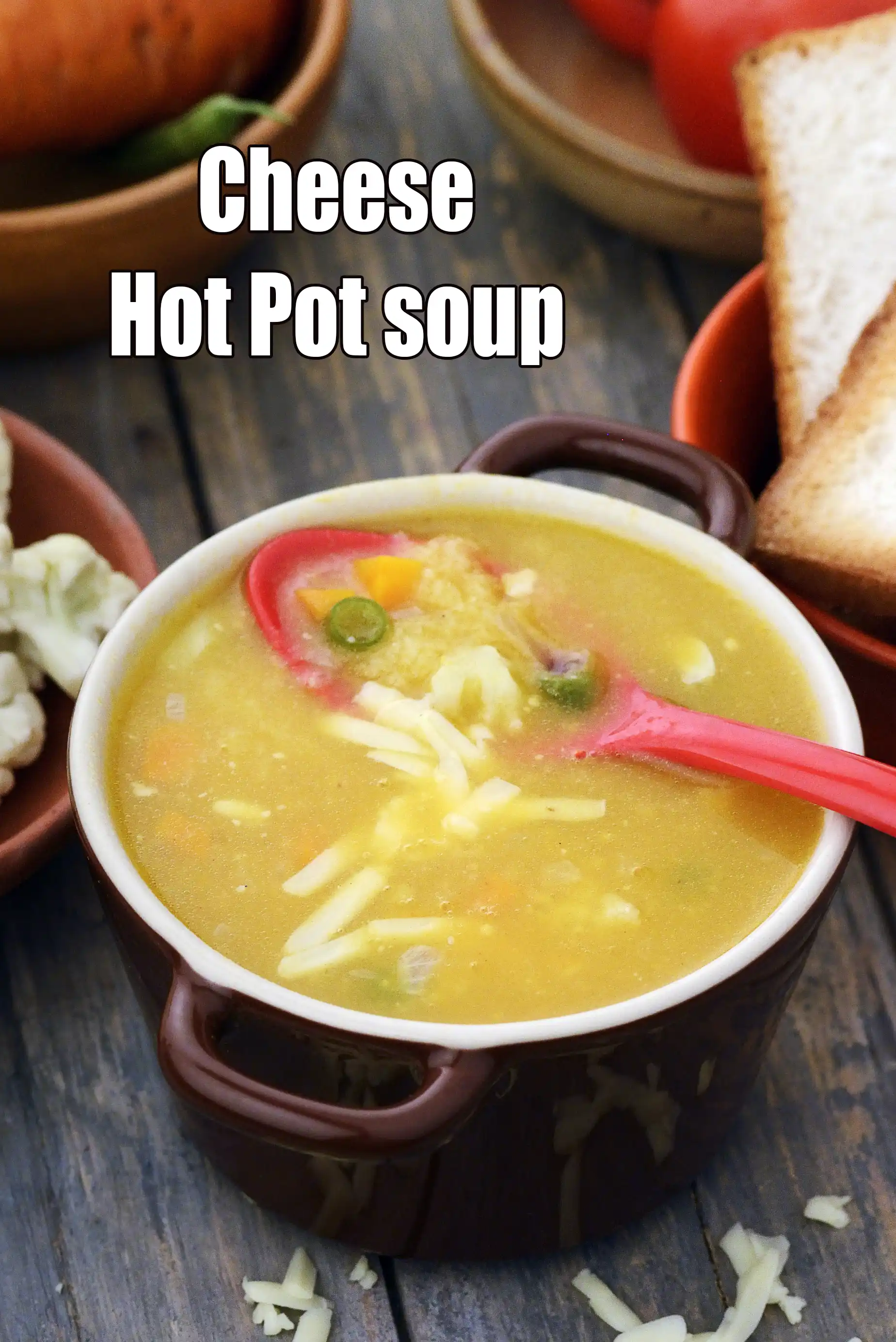 Cheese Hot Pot soup recipe | Indian Cheesy Vegetable Stew |  Vegetable cheese soup |