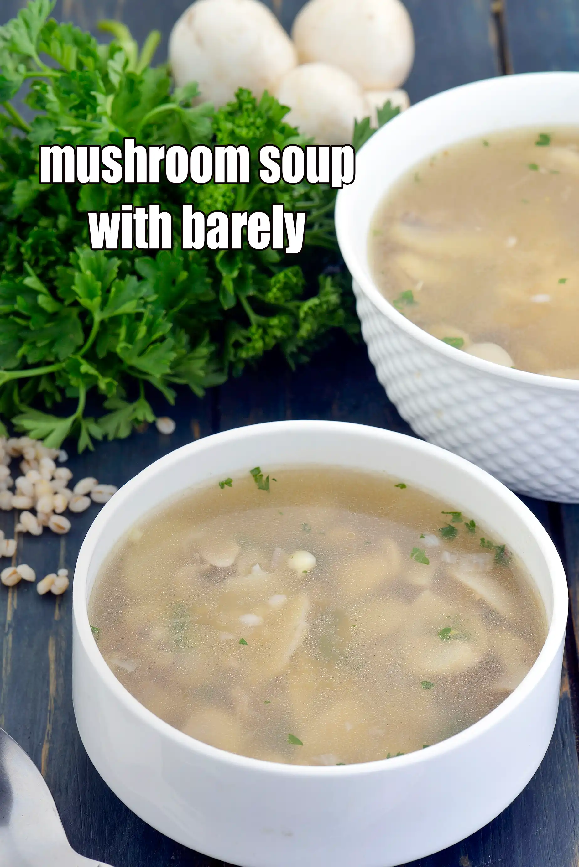 mushroom soup with barely recipe | Indian barley mushroom soup | healthy barley mushroom soup |