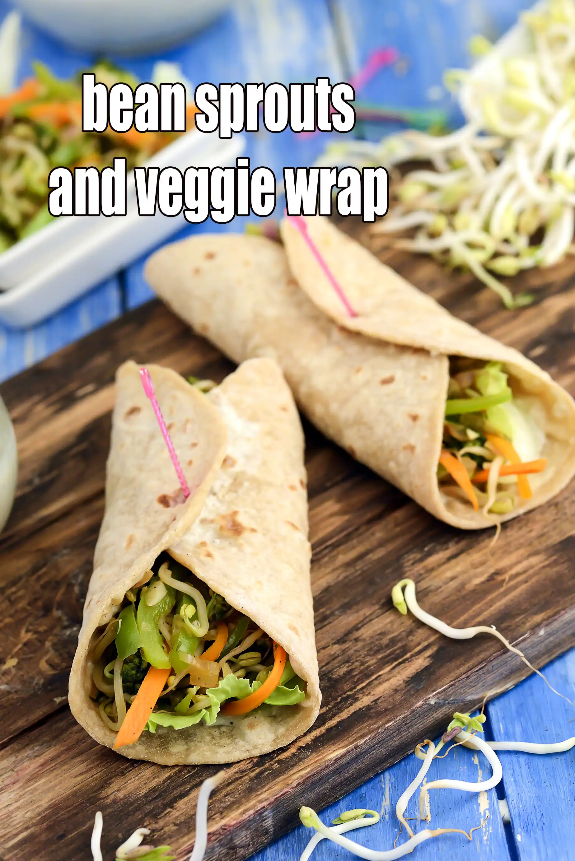 bean sprouts and veggie wrap recipe | veg wrap with bean sprouts | Indian