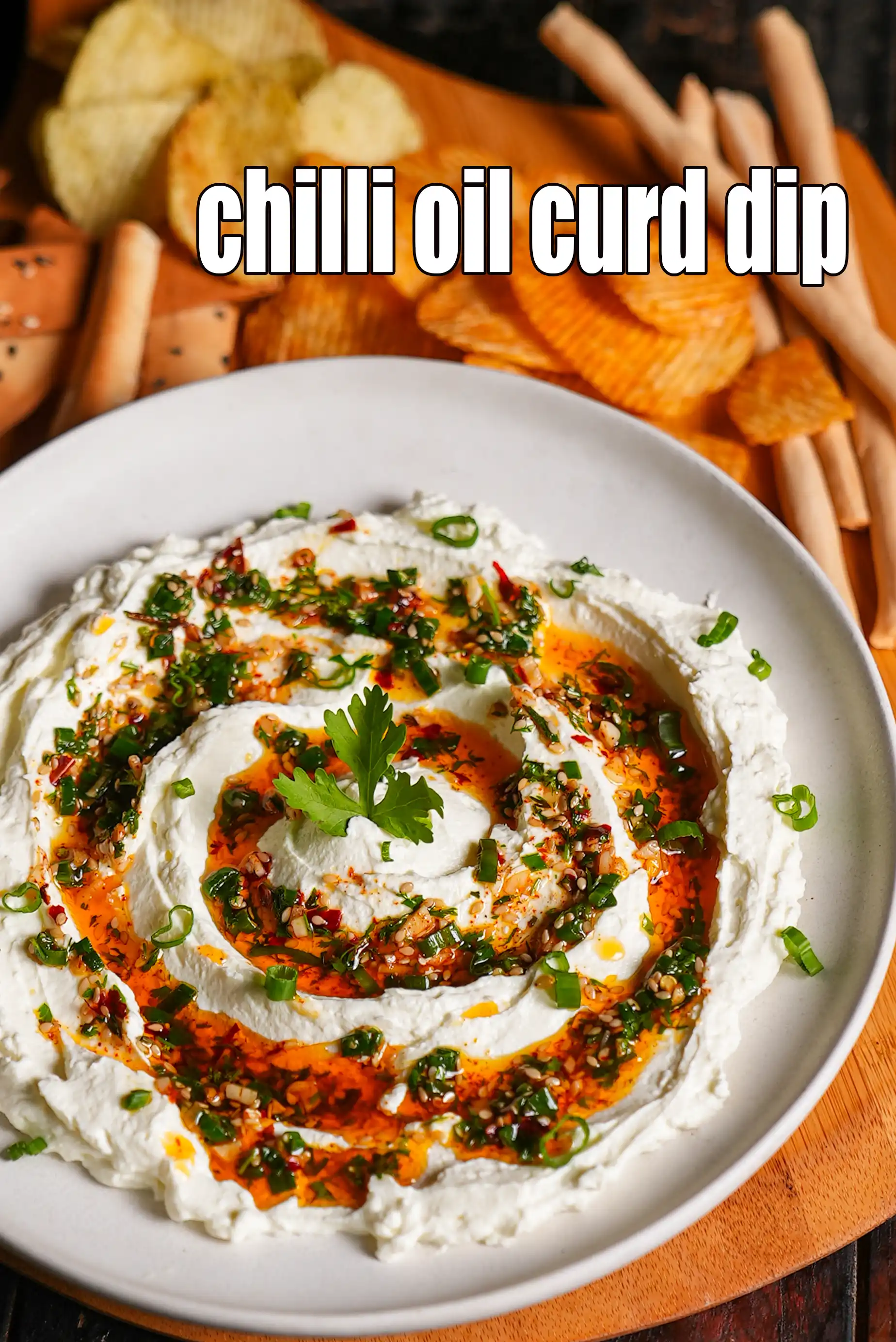 chilli oil curd dip recipe | sizzling Indian chilli yogurt dip | chilli garlic quick dip |