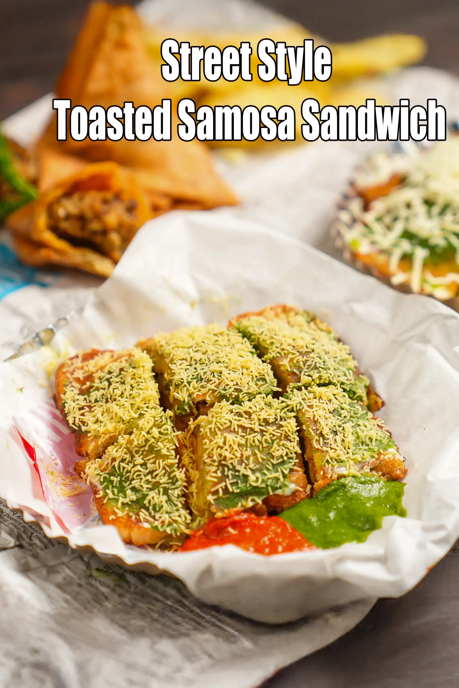 Toasted Samosa Sandwich, Mumbai Roadside Recipe, Samosa Sandwich