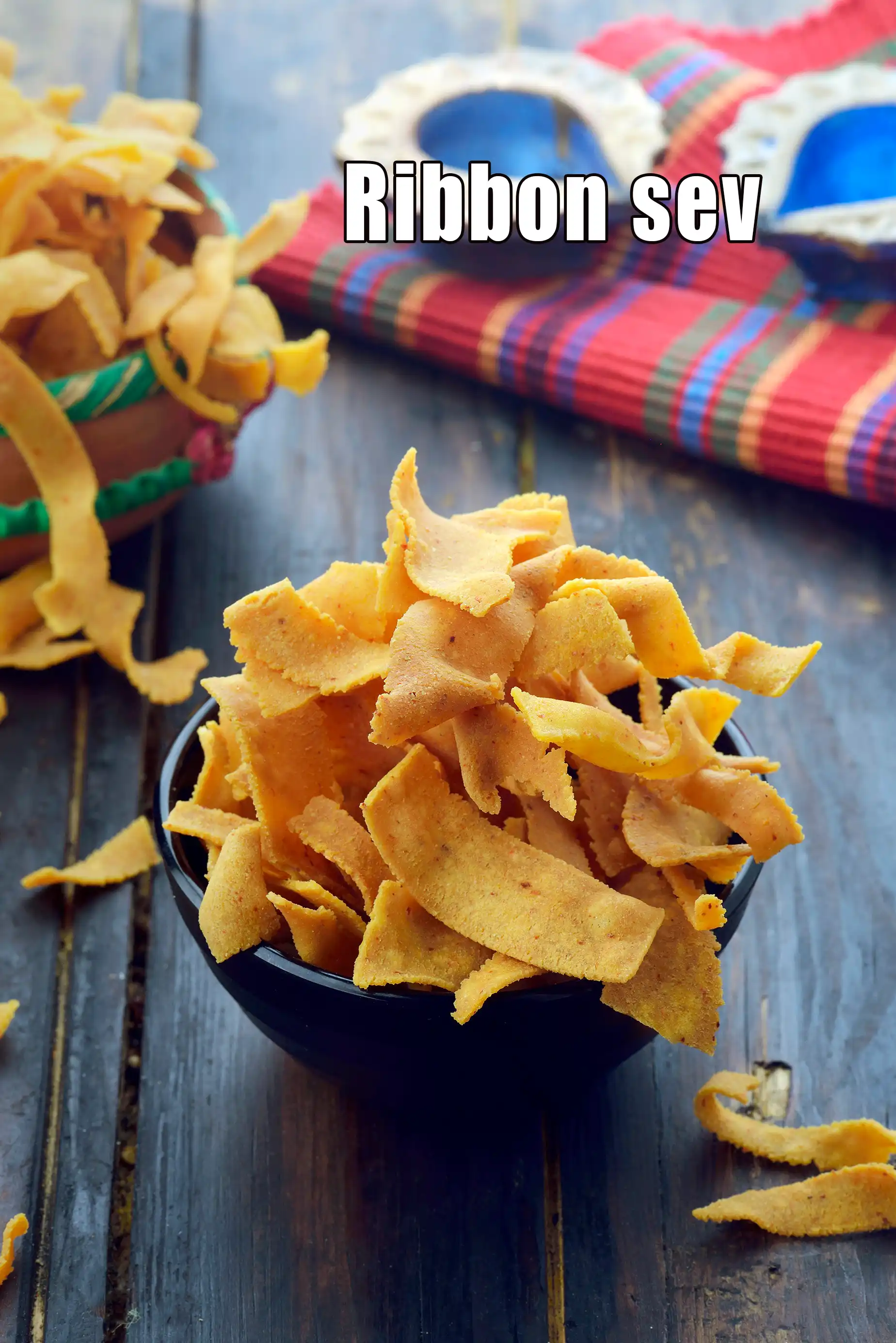 ribbon sev | ribbon pakoda | ribbon murukku | ola pakoda | ottu pakoda in south india