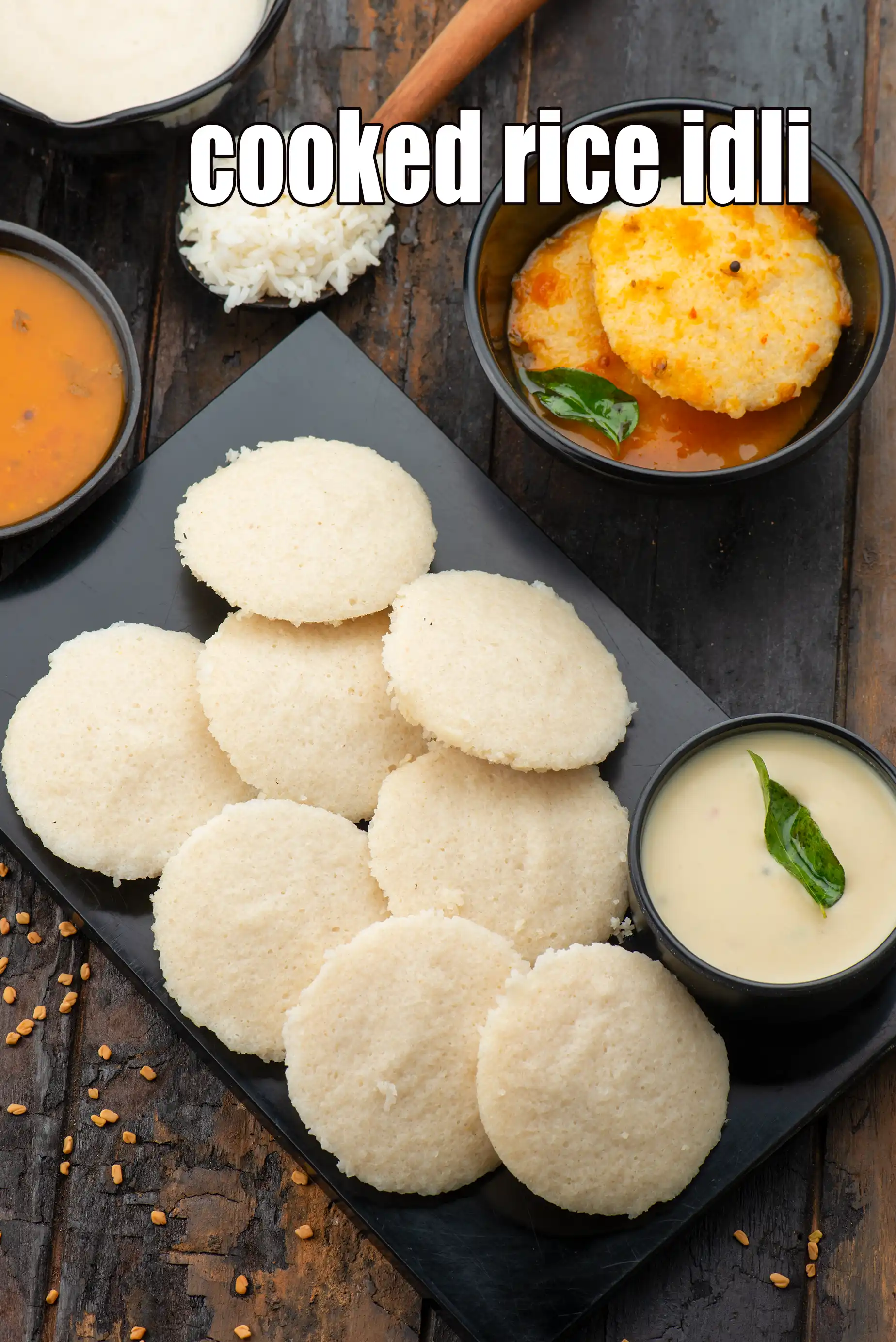 Cooked Rice Idli recipe with leftover rice
