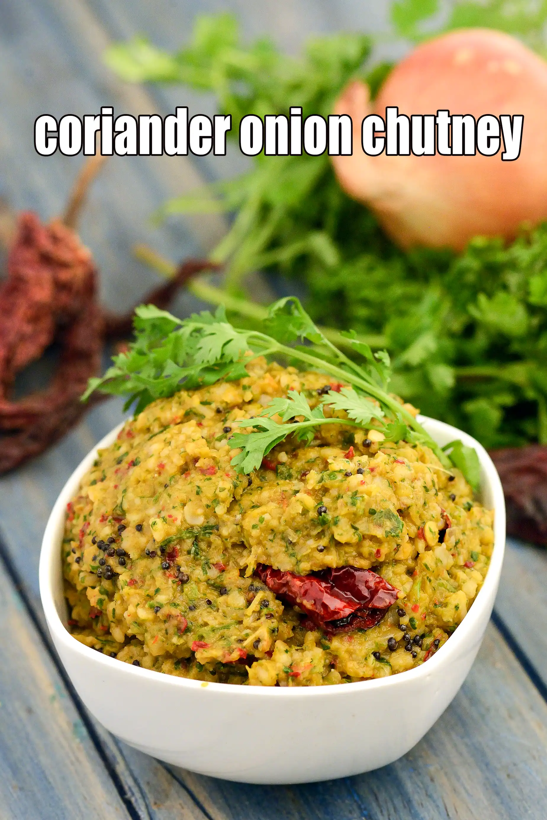 Coriander Onion Chutney recipe, Idli Recipes, Dosa Recipes