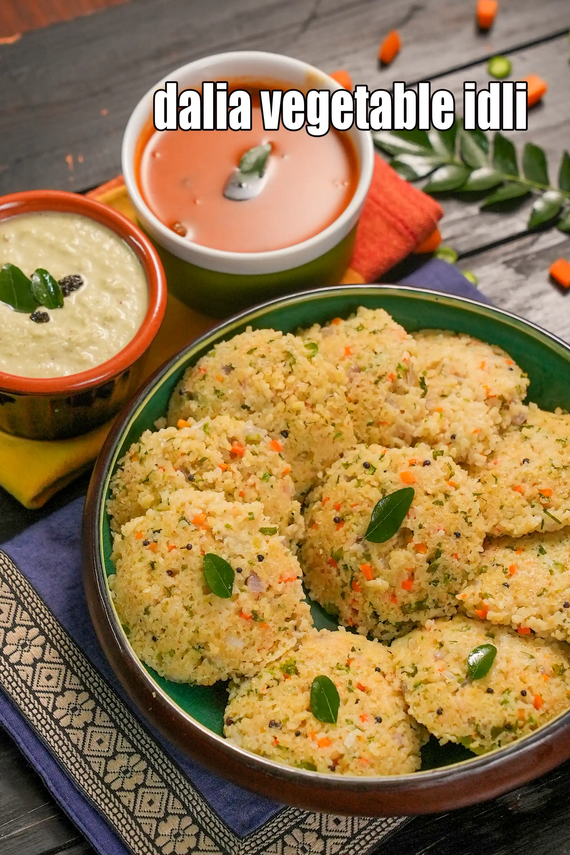 dalia vegetable idli recipe | nutritious vegetable idli | broken wheat idli |