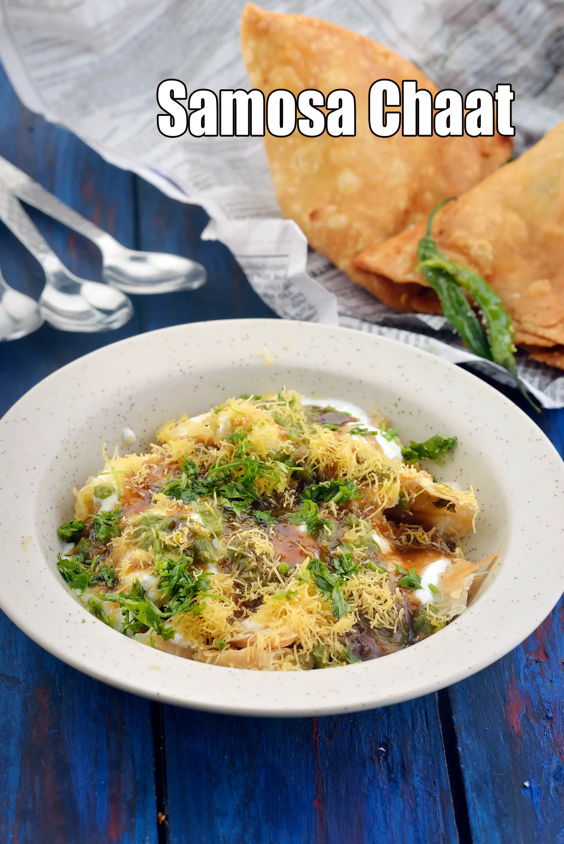 samosa chaat recipe | quick samosa chaat | Delhi street food samosa chaat |