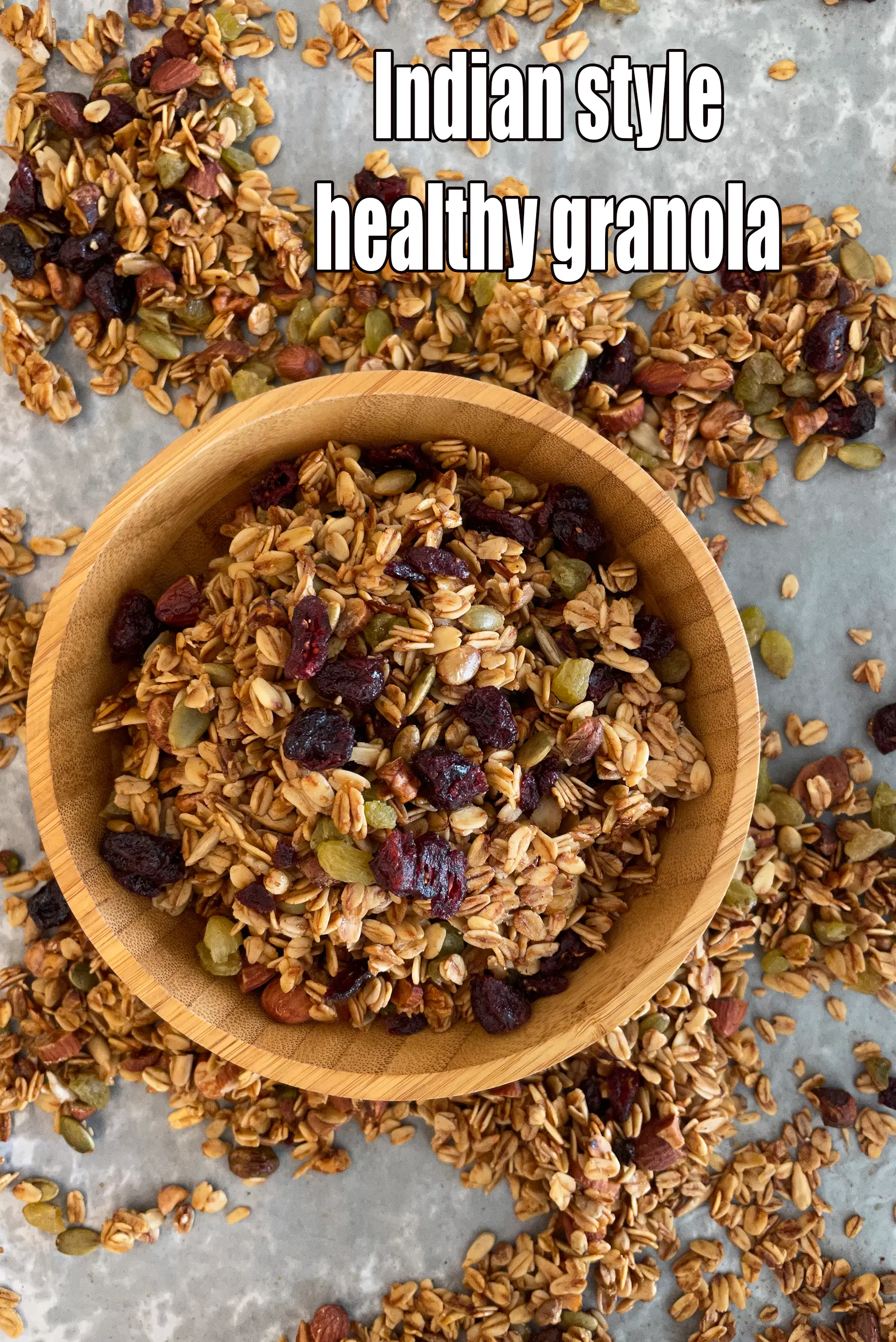 healthy granola recipe | Indian crunchy homemade granola | no sugar granola recipe |