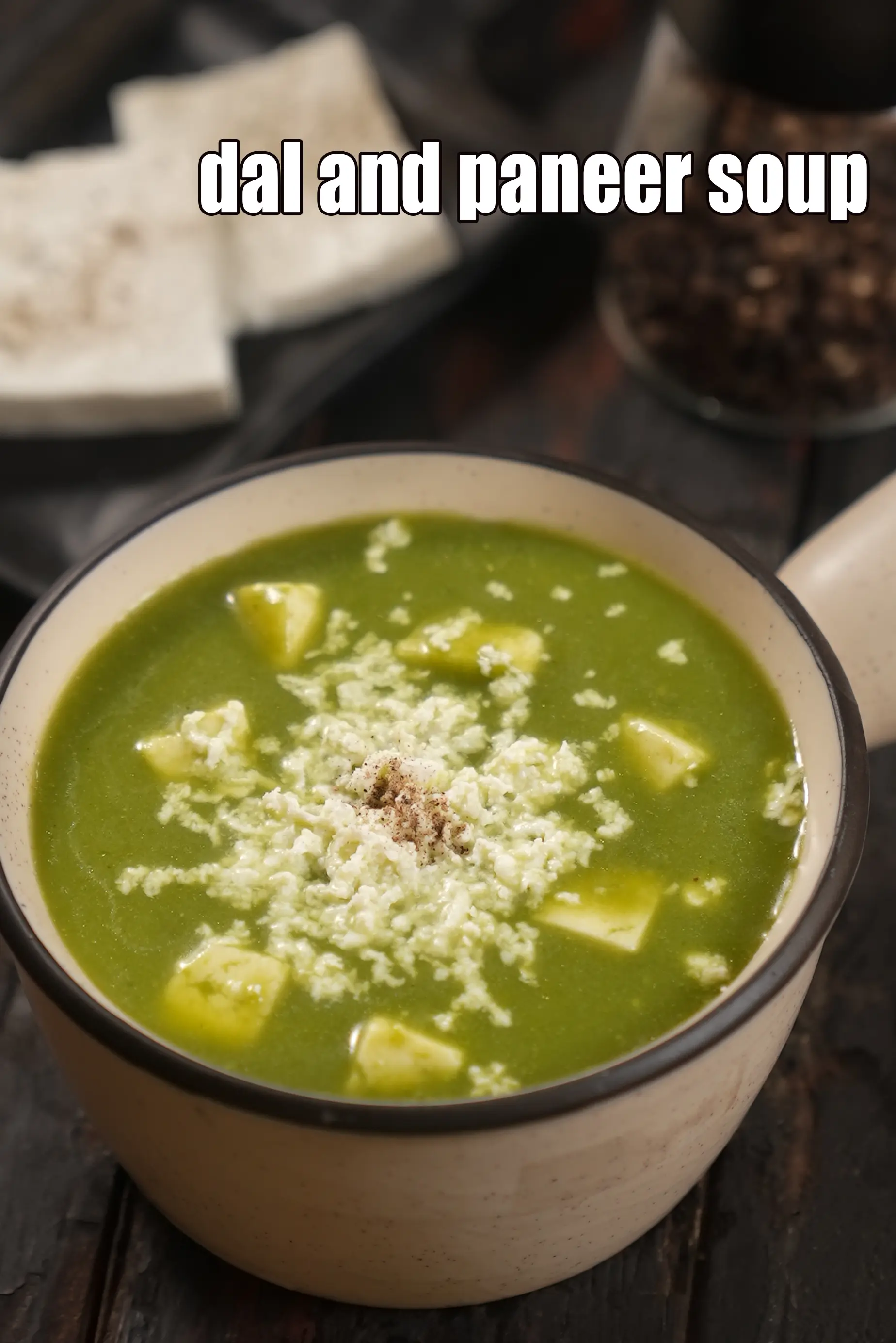palak dal and paneer soup recipe | healthy dal and paneer soup |